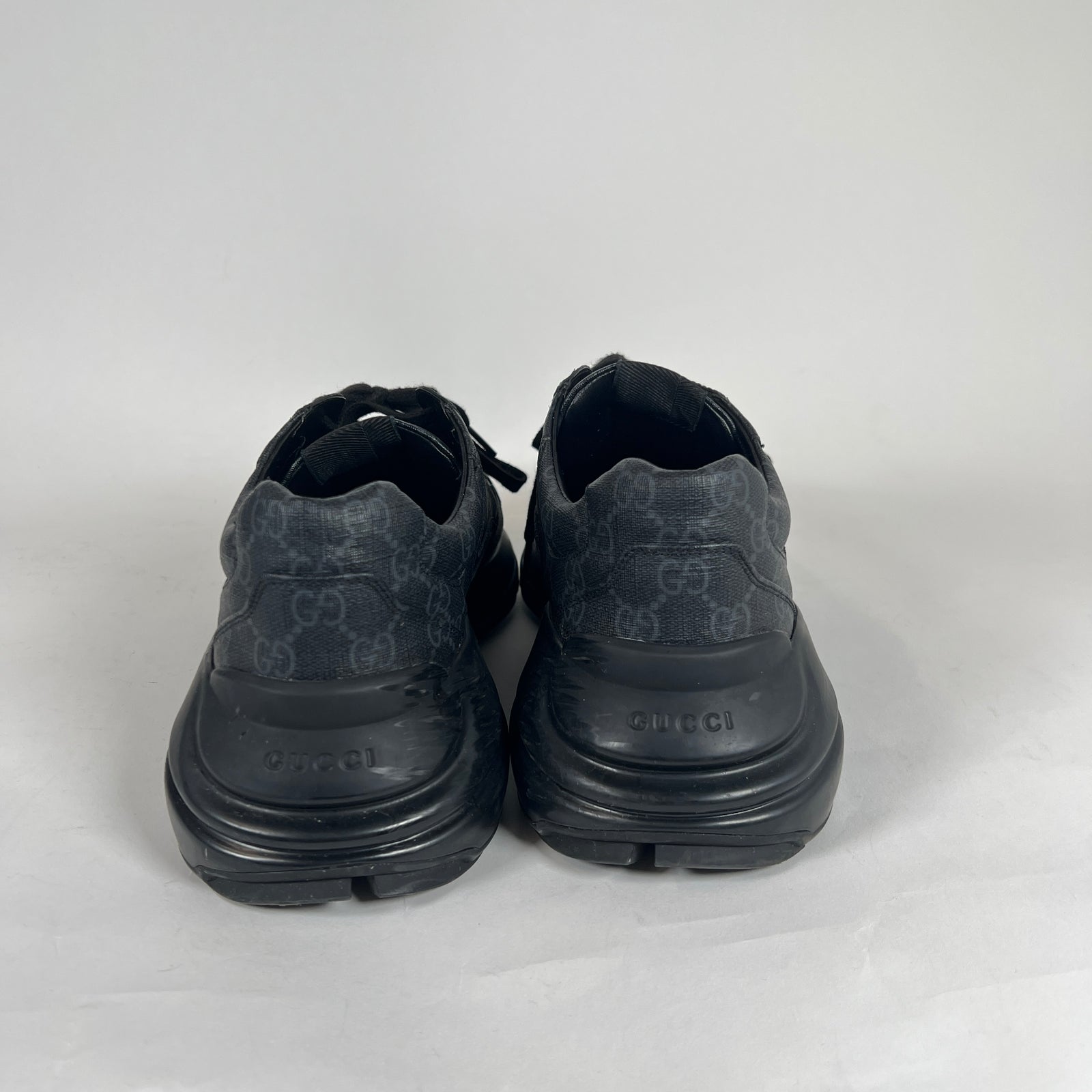 Gucci GG Black Rhyton Sneaker Size 11