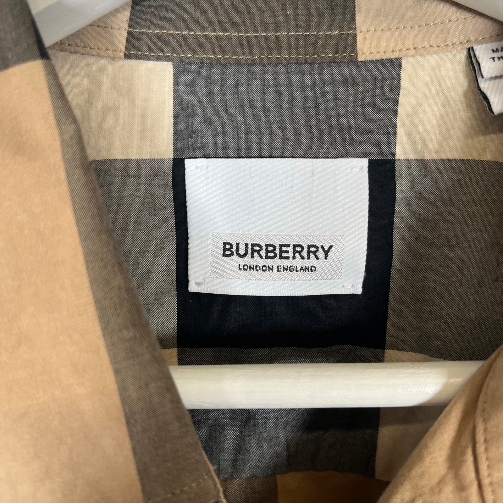 Burberry Vintage Check SS Button Up Shirt Sz L