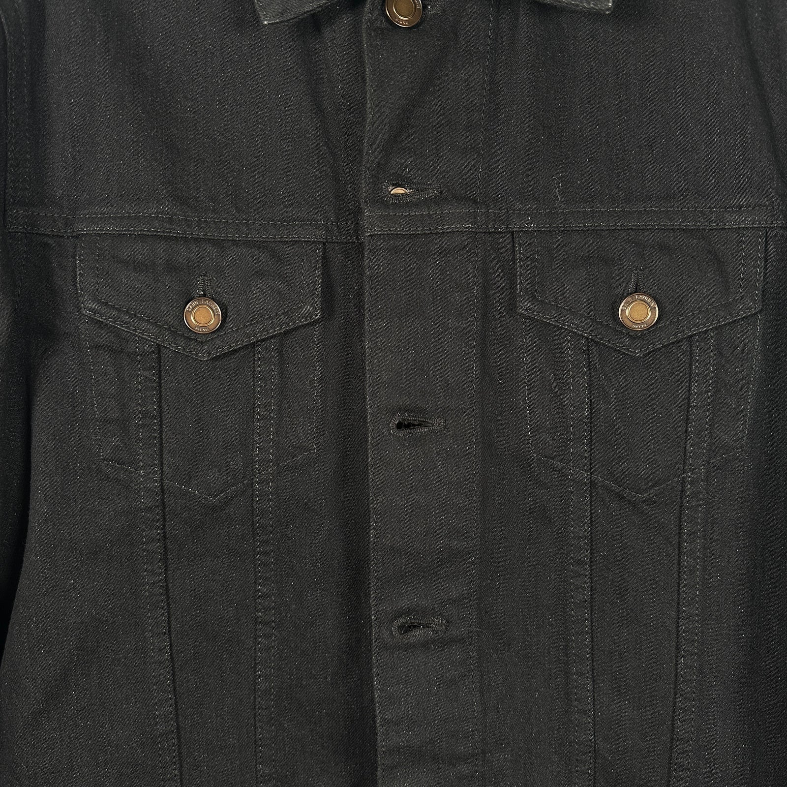 Saint Laurent Black Denim Jean Jacket Size L