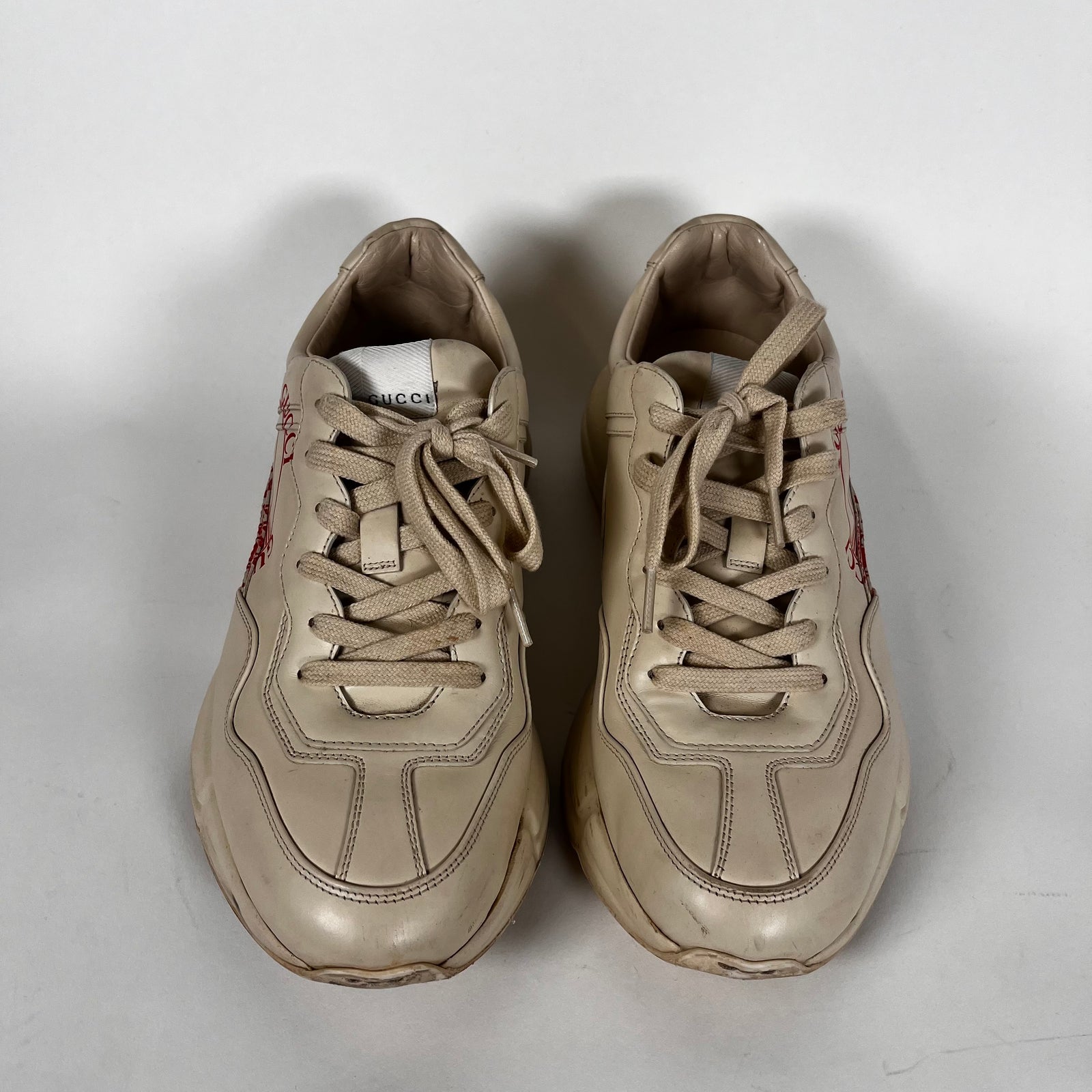 Gucci Red Logo Rython Size 8.5