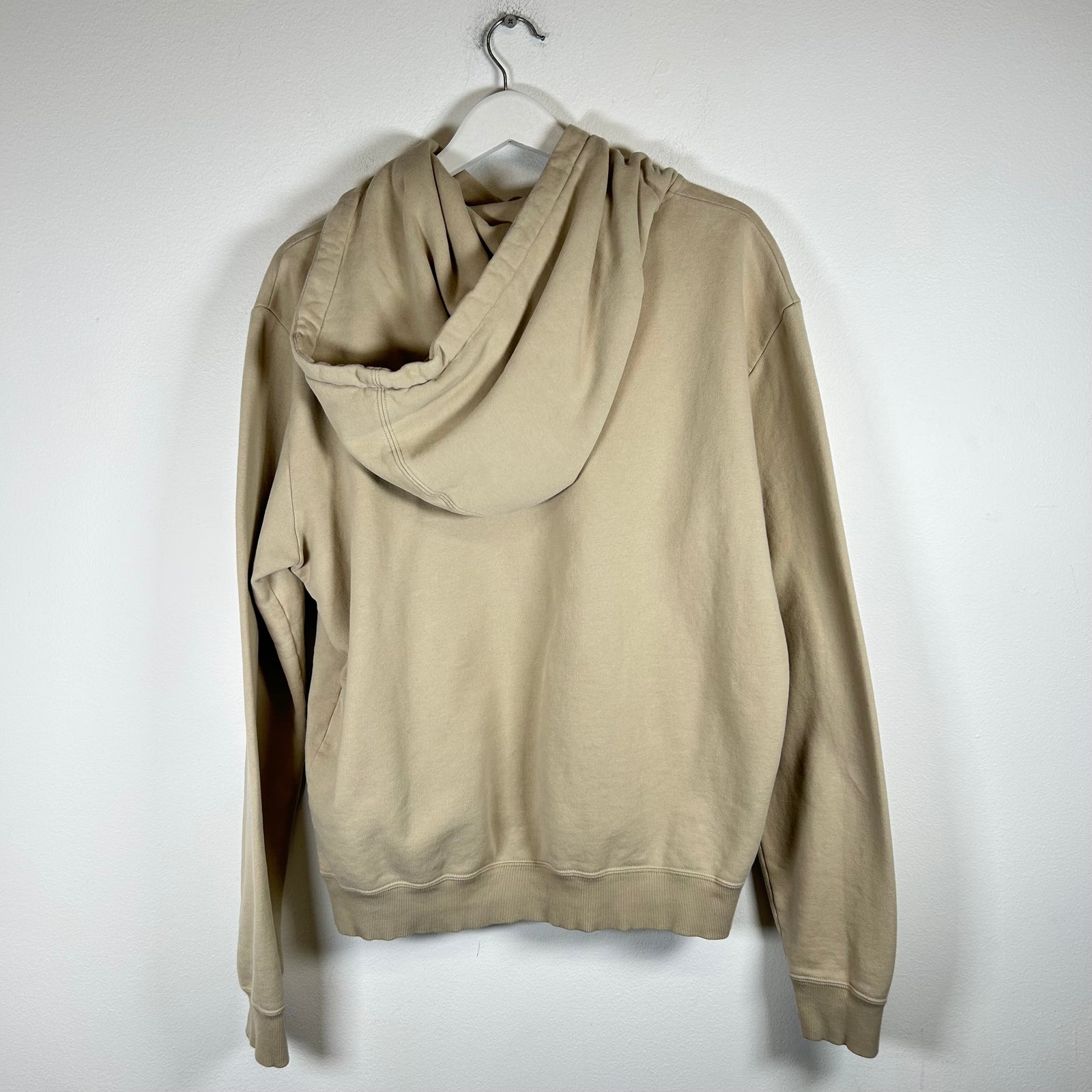 Saint Laurent Beige Paint Logo Hoodie Size XL