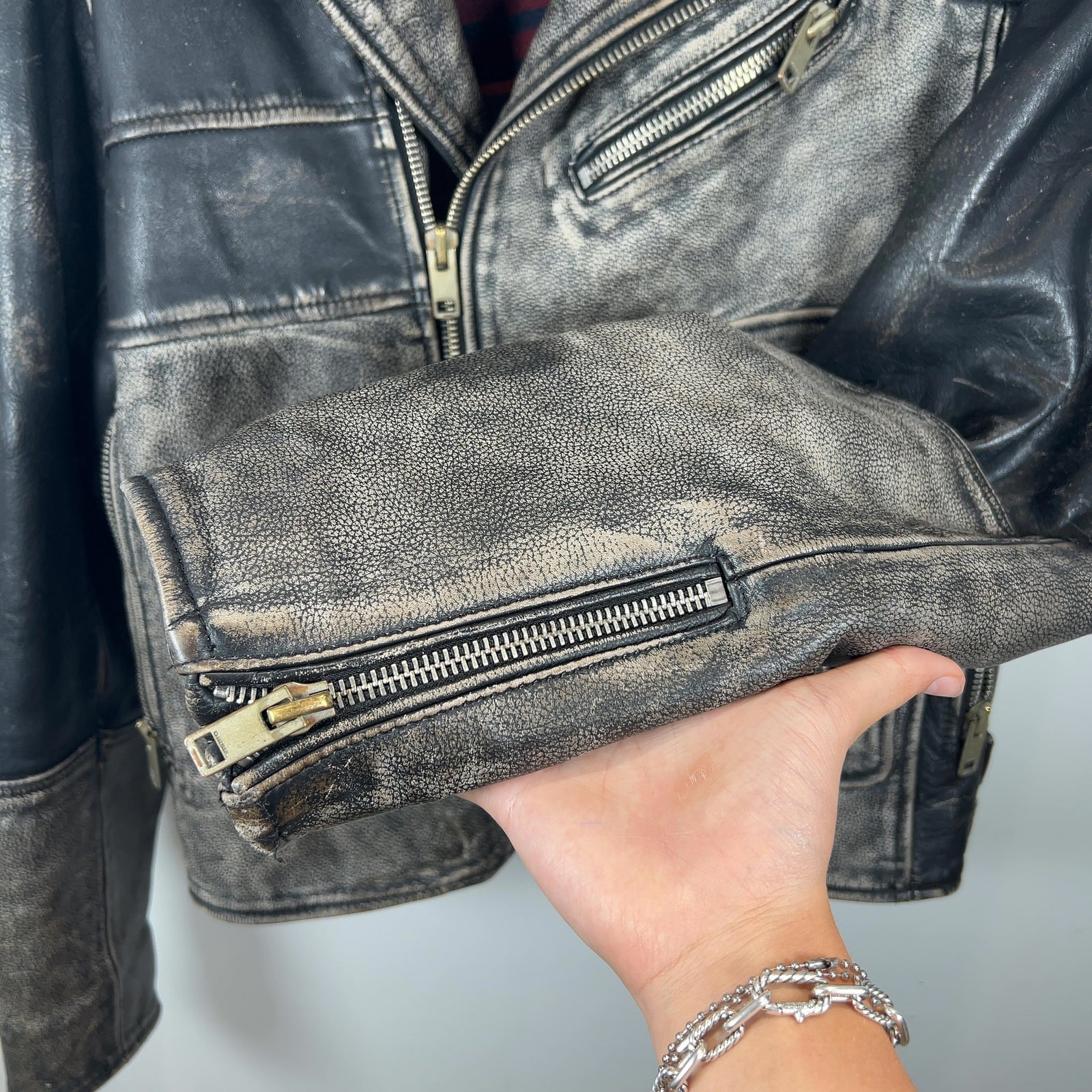 Diesel Blanket Lined Vintage Leather Jacket