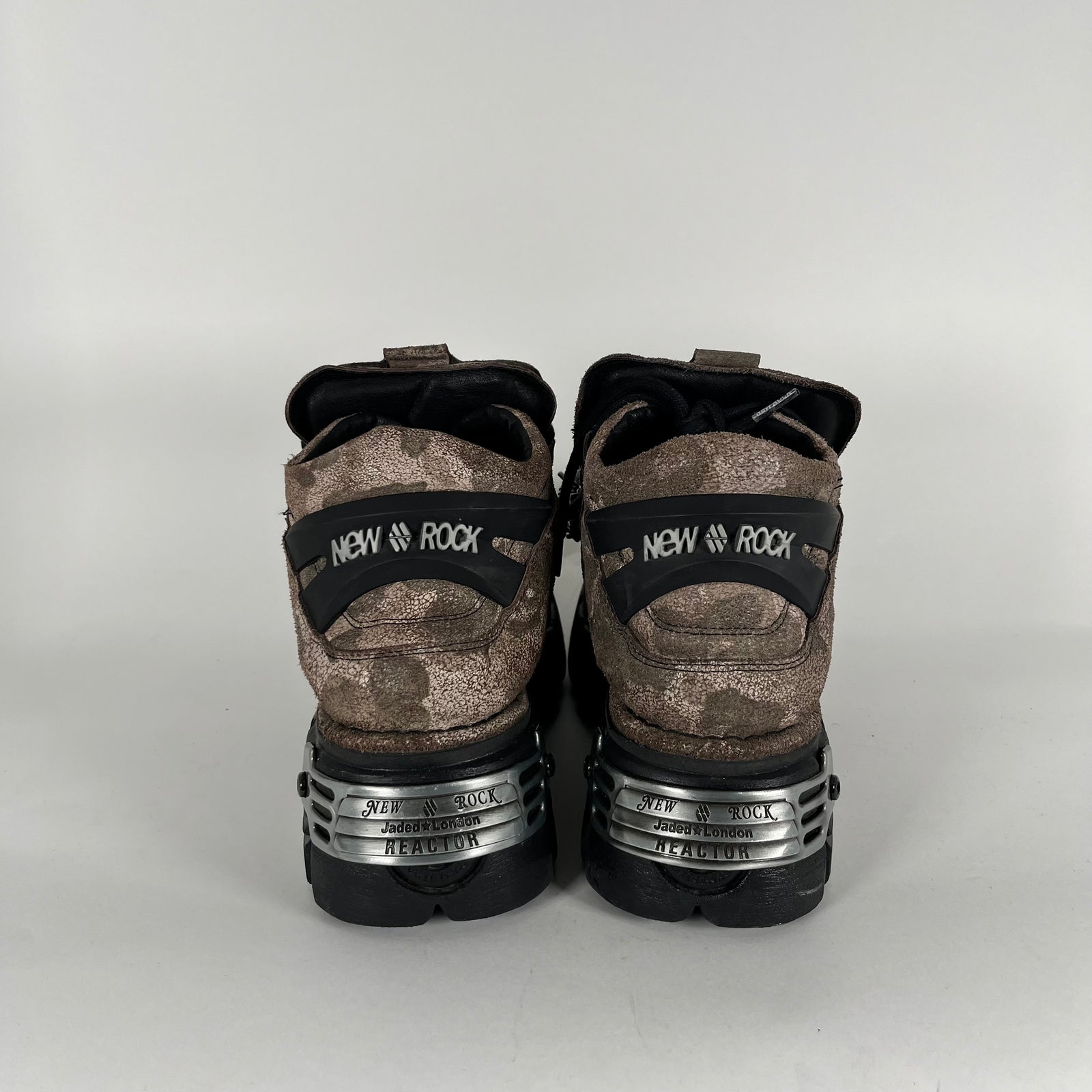 New Rock x Jaded London Distressed Camo Guerilla Tower Boots Size 12
