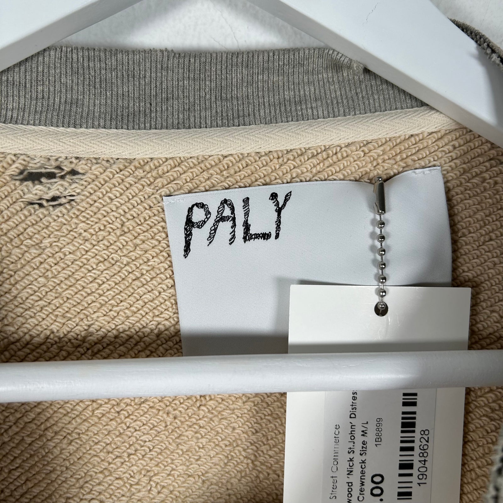 Paly Hollywood 'Nick St.John' Distressed Crewneck Size M/L