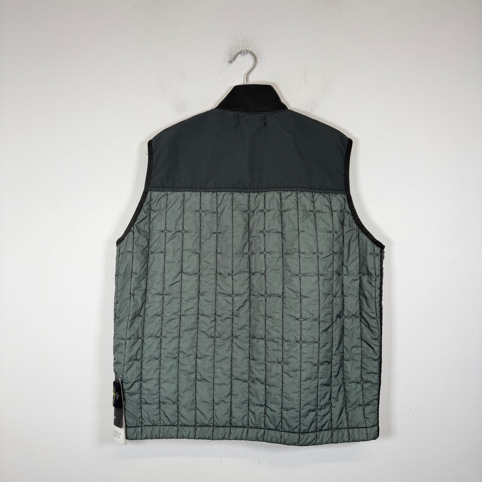 Stone Island Grey Quilted Nylon Stella Vest Size M