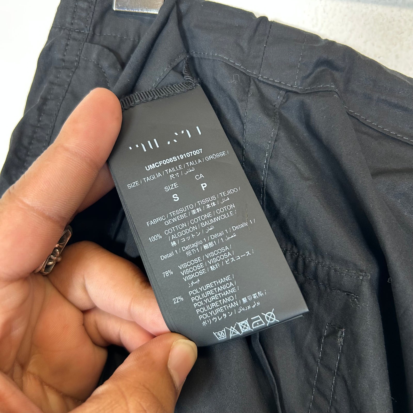 Unravel Project Cargo Zip Tie 3M Pants Size S