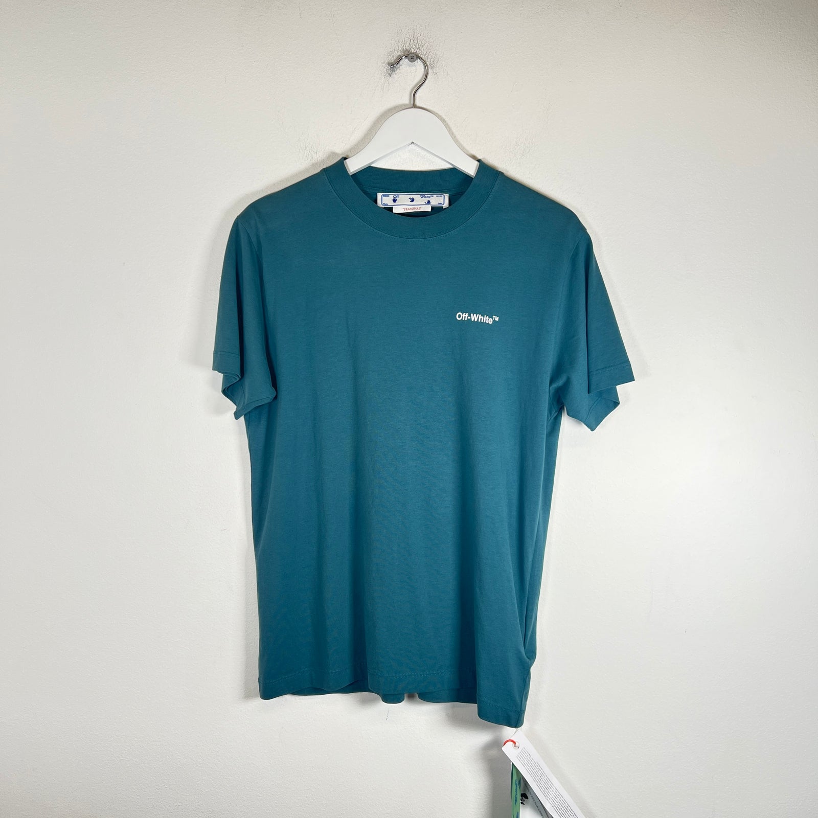 Off-White Teal Chain Arrows T-Shirt Size S