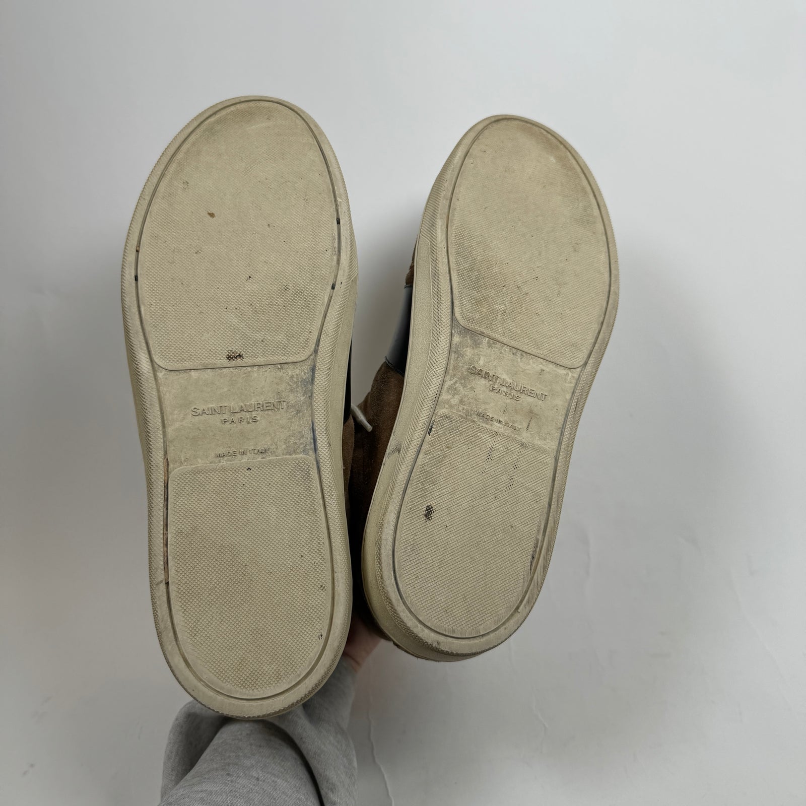 Saint Laurent Brown Suede SL-10H Sneakers Size 46