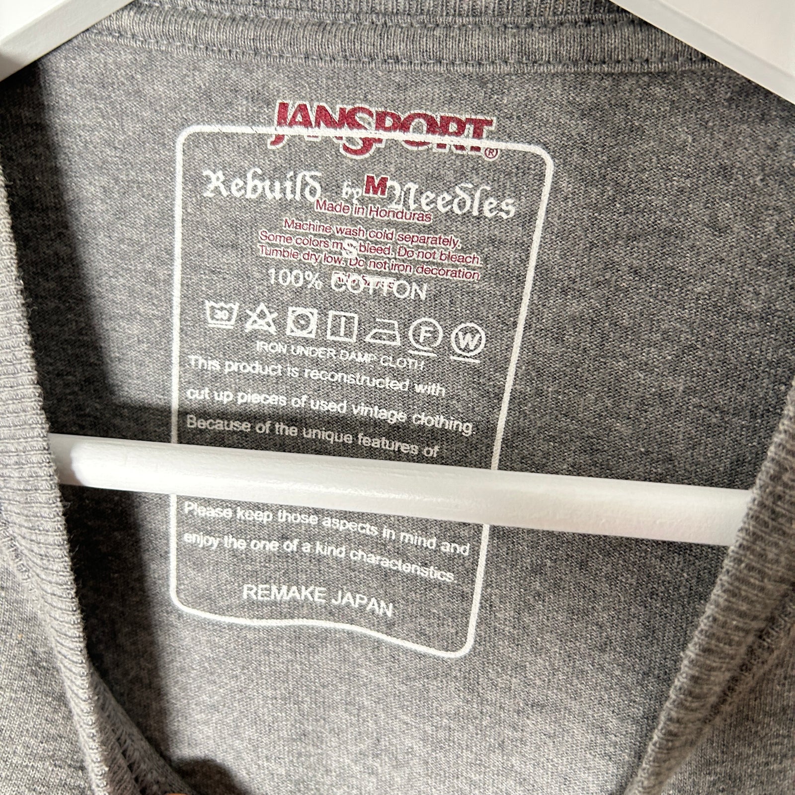 Needles Rebuild 'University' T-Shirt Size S