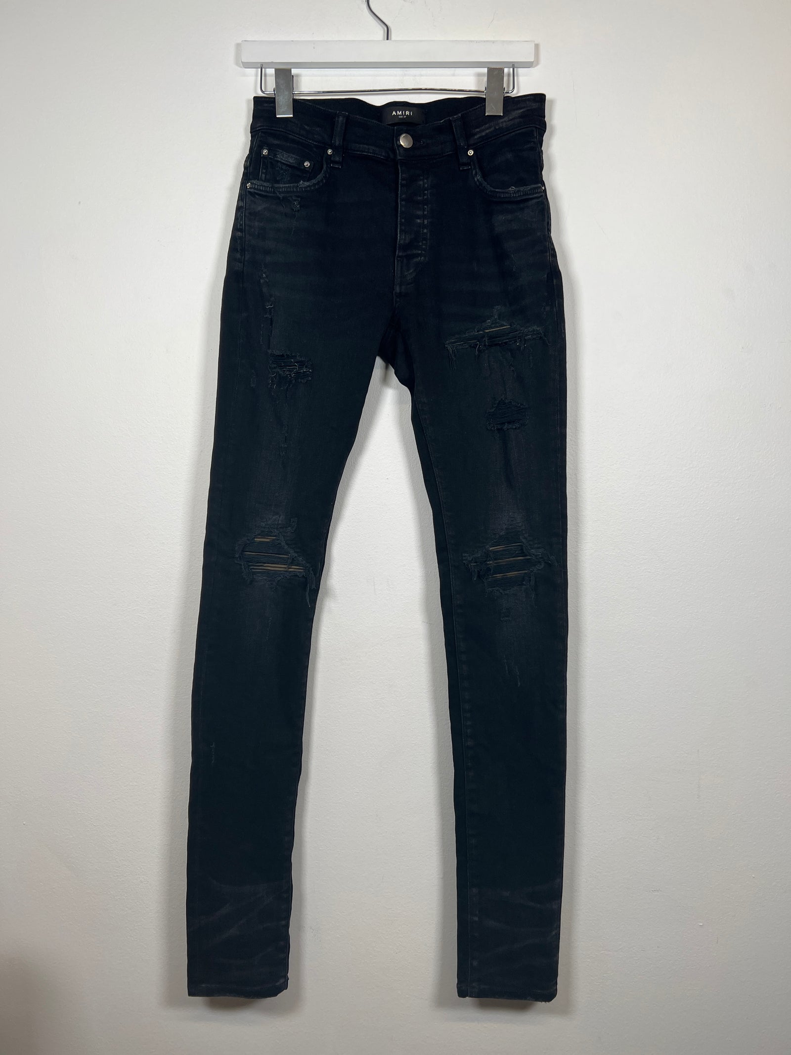 Amiri Black MX1 Camo Leather Size 29