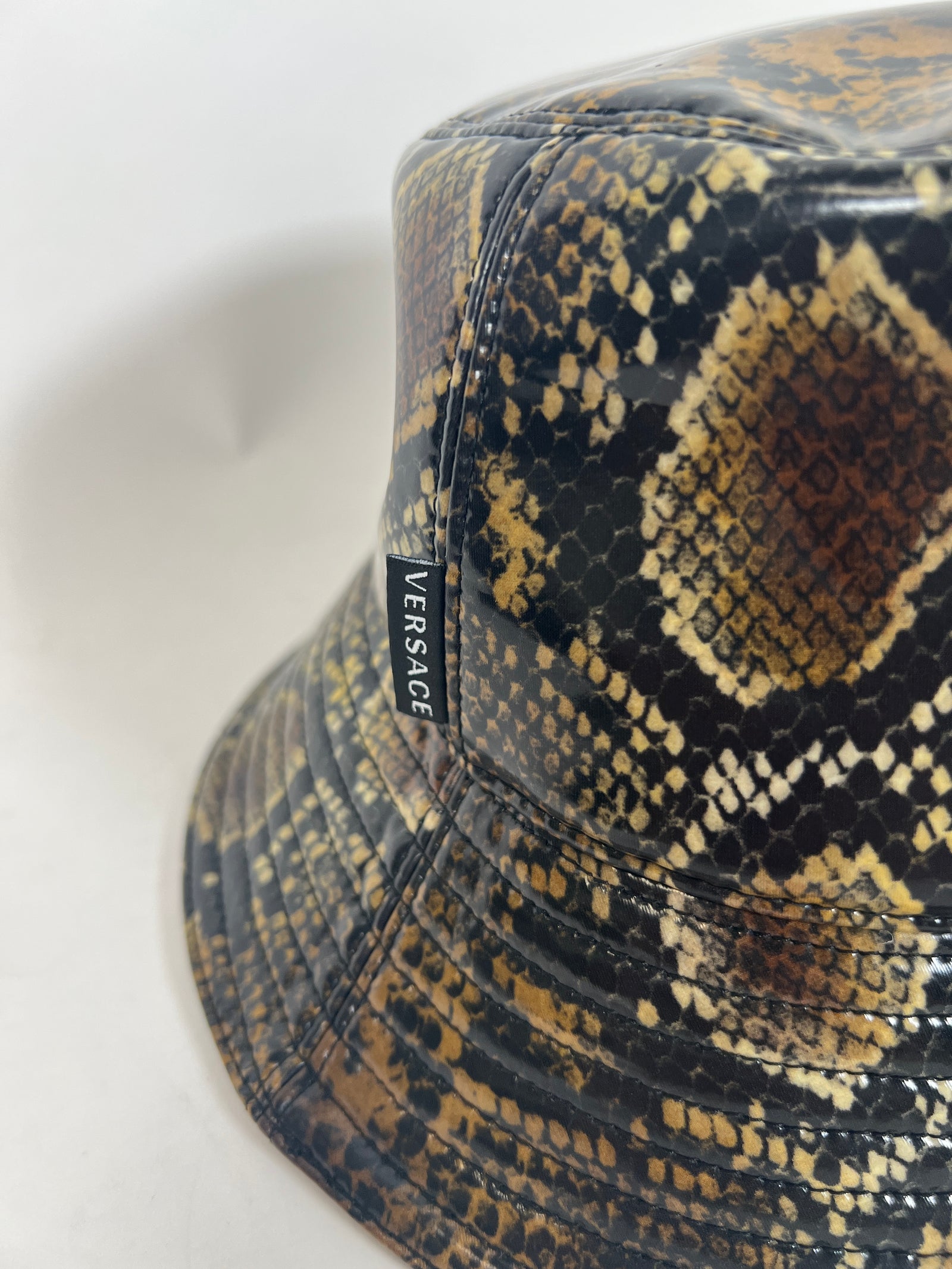 Versace Patten Snakeskin Bucket Hat