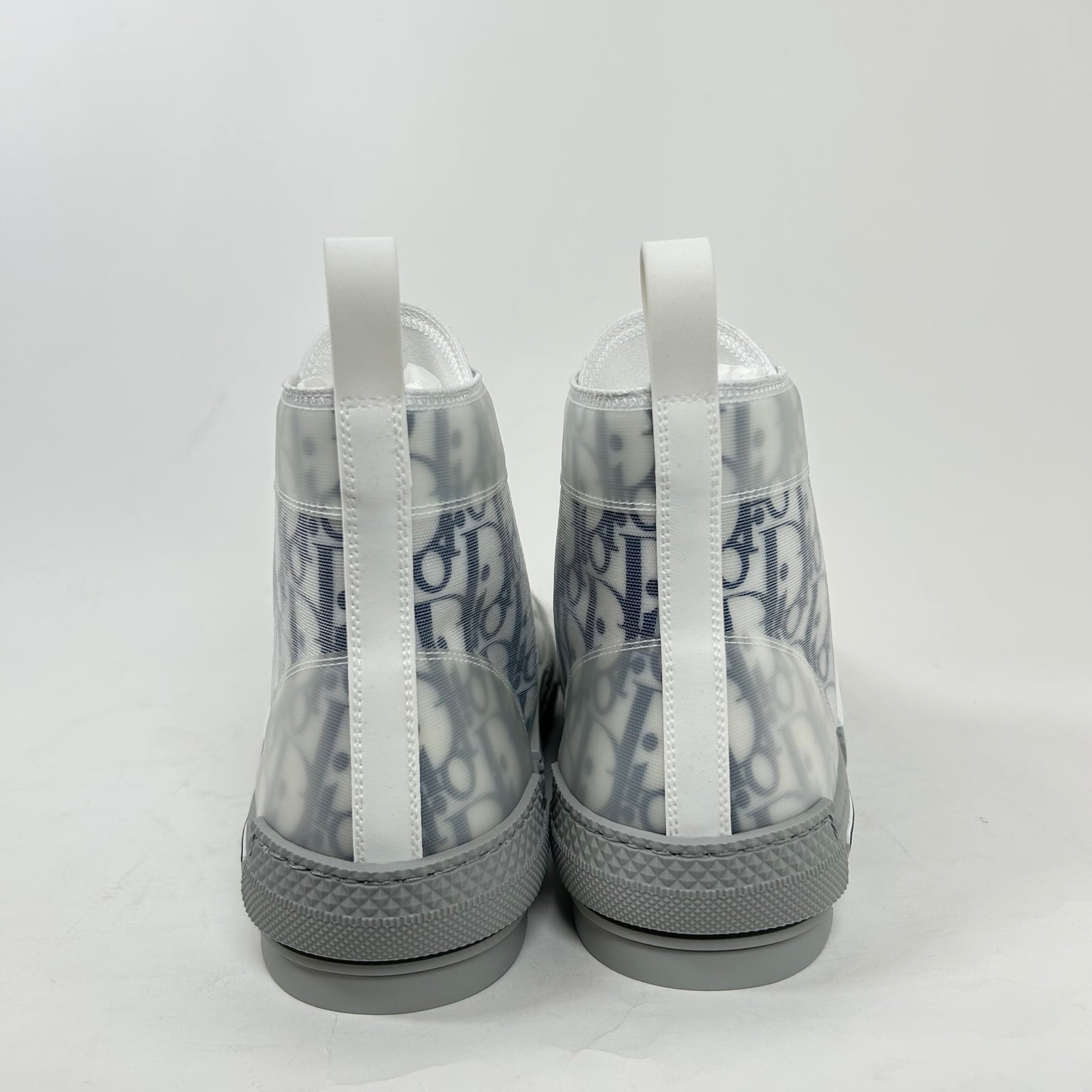 Dior B23 Blue/Grey Oblique Transparent High Top Sneaker Size 43