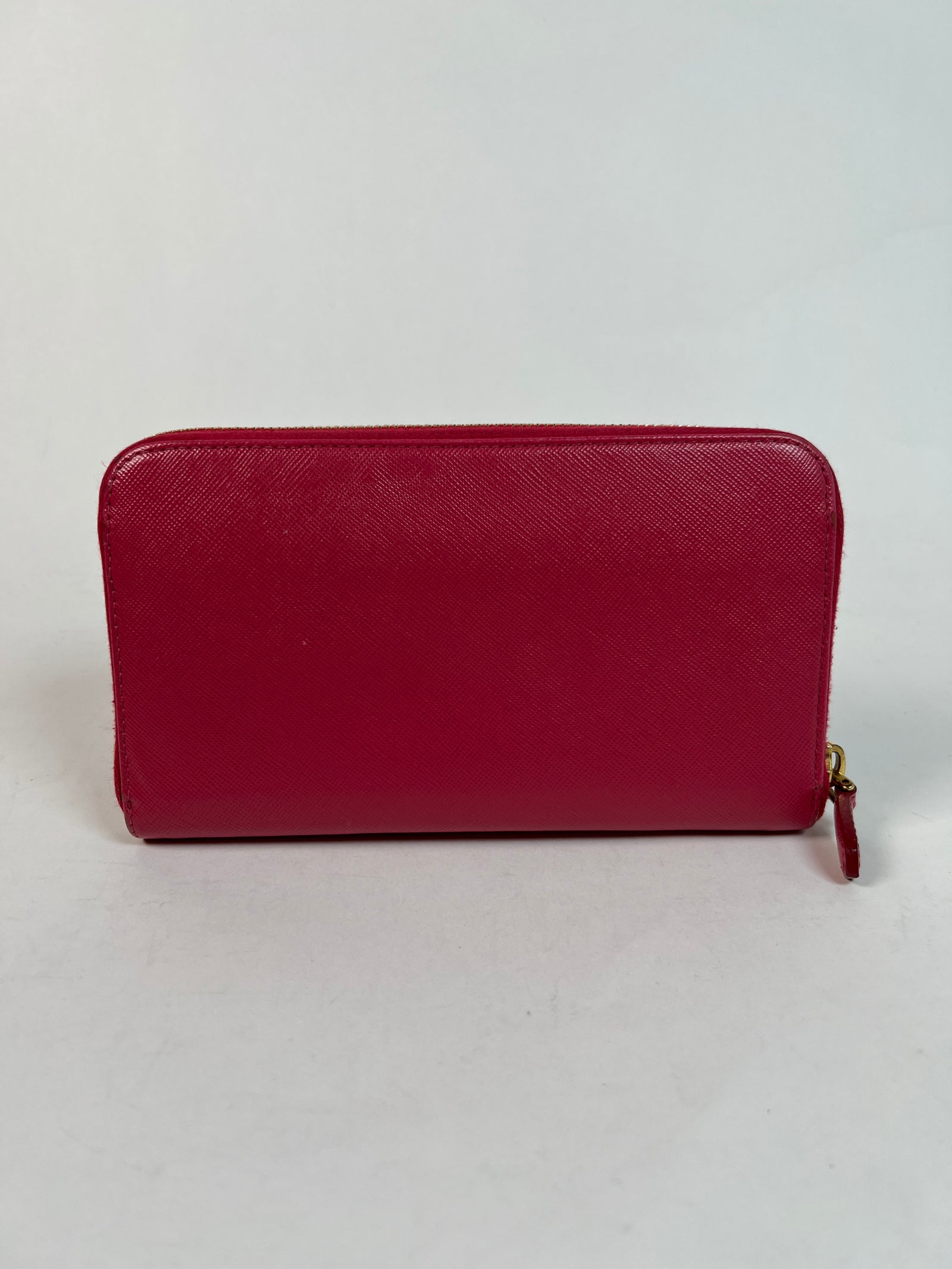 Prada Pink Saffiano Leather Wallet