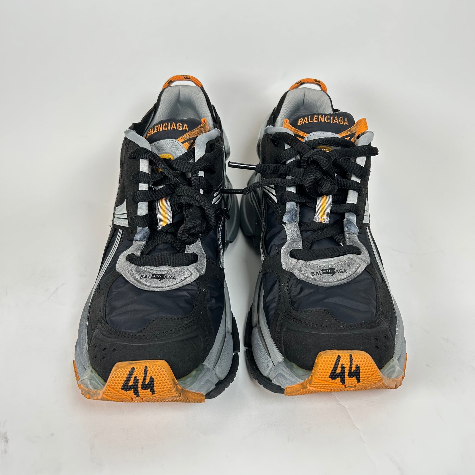 Balenciaga Black/Orange Nylon Runner Size 44
