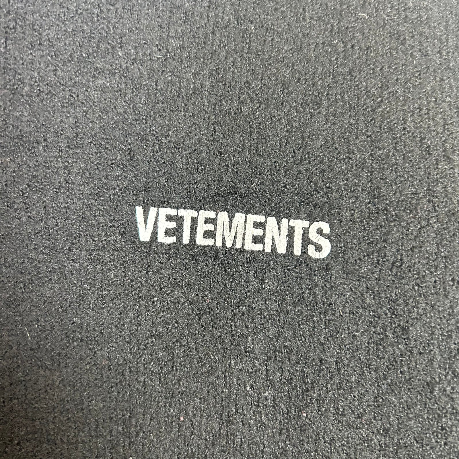 Vetements Black Iconic Logo Wool Sweater Size M