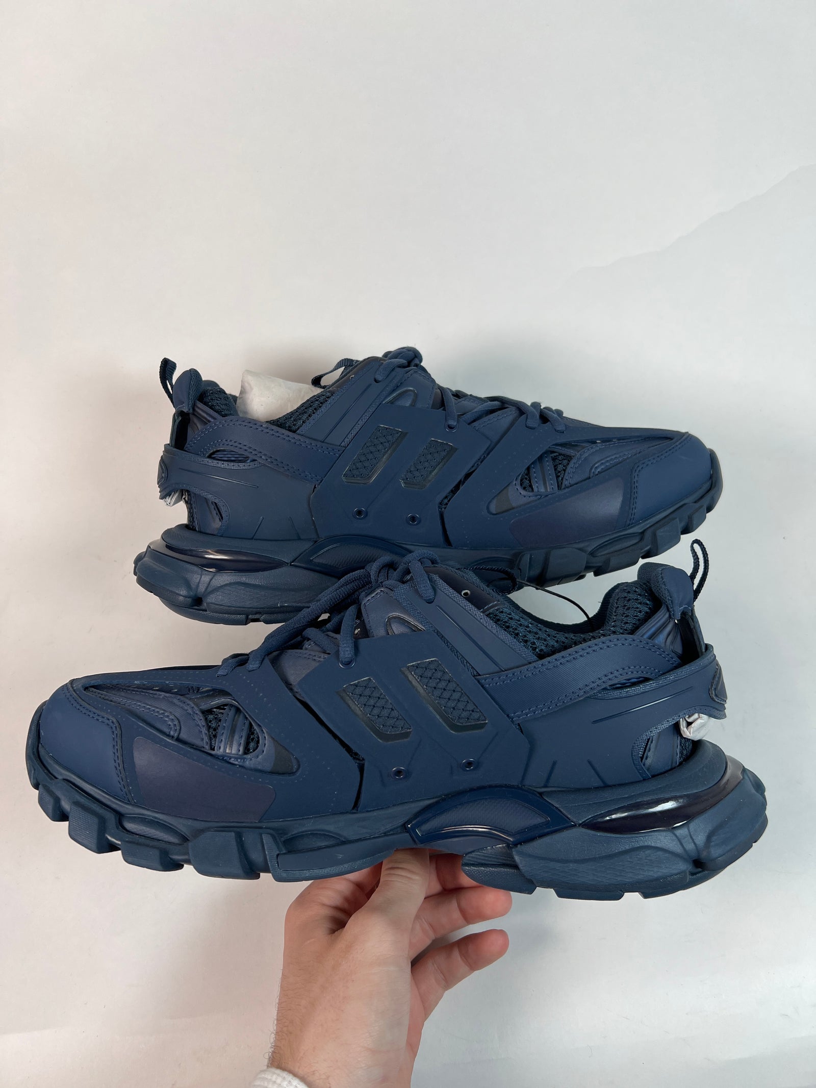 Balenciaga Navy Track Sneakers Sz 43