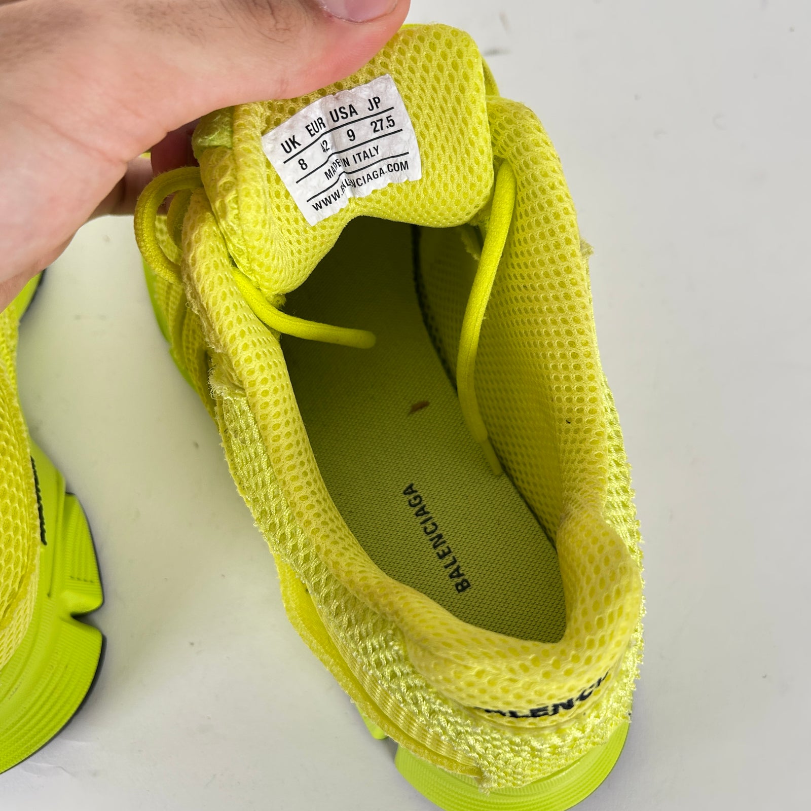 Balenciaga Neon Yellow Phantom Sneakers Size 42