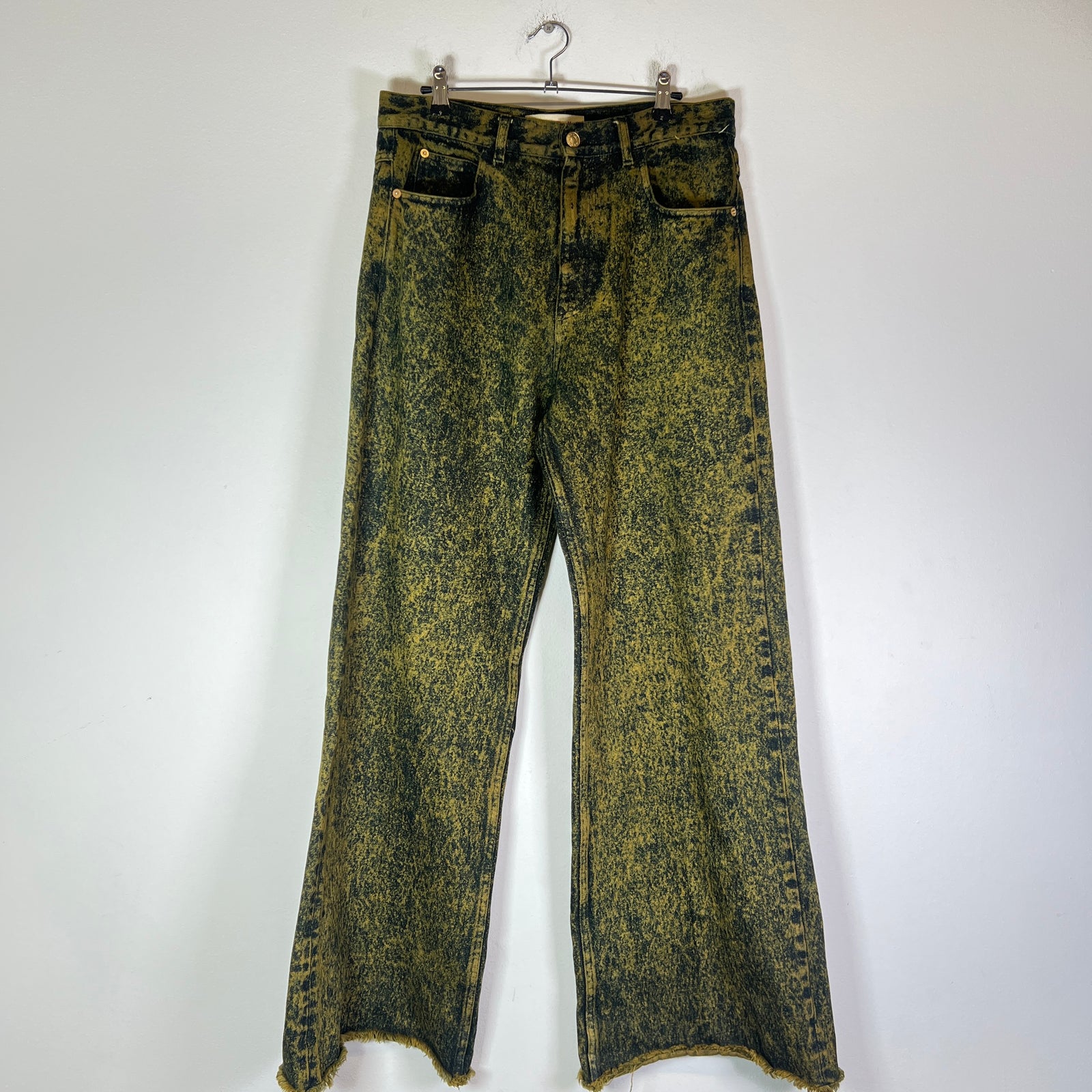 Marni Maize Yellow Marble Dyed Jeans