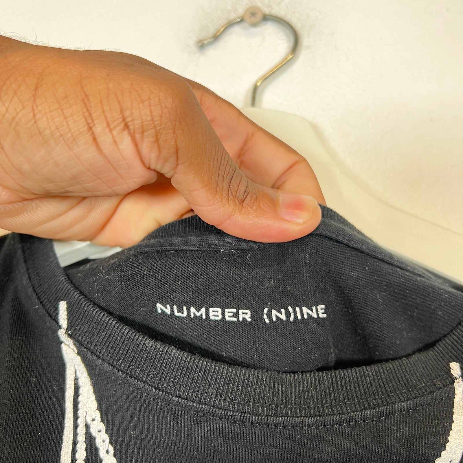 Number (N)ine Black 'Welcome To The Shadow' T-Shirt Size 2