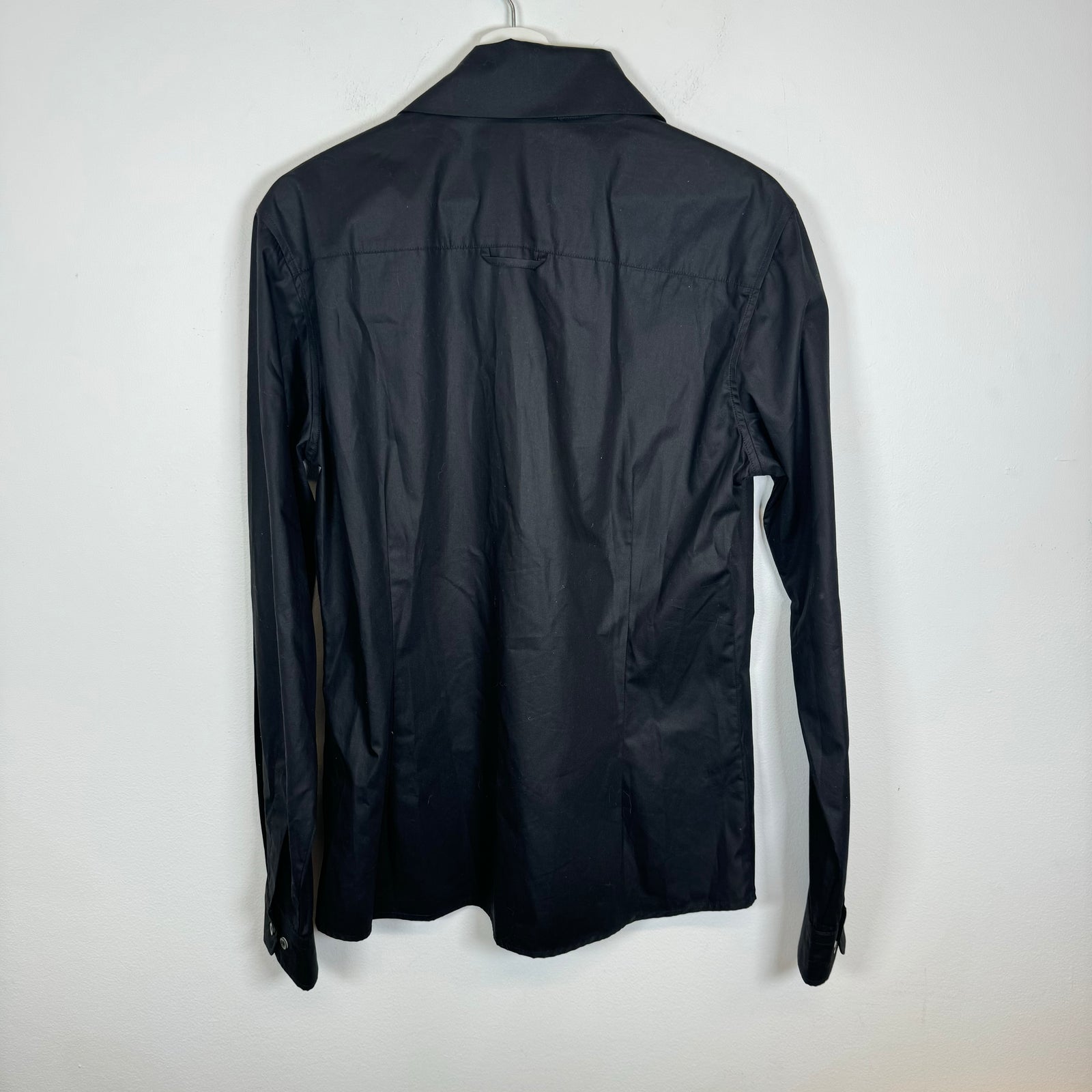 Walter Van Beirendock Black Fiction Button Up Shirt Size L