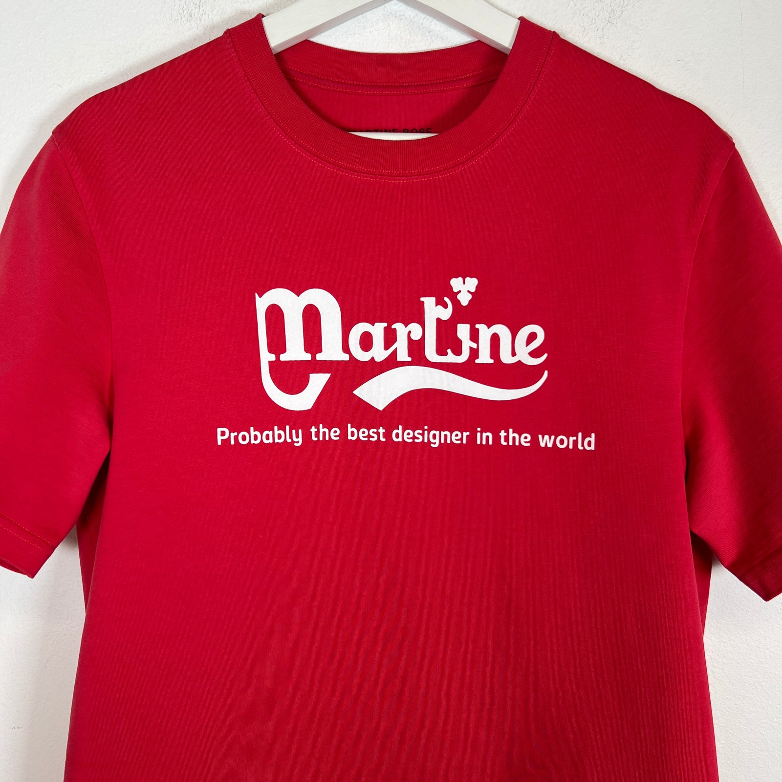Martine Rose Red 'Best Designer' Tee Size M