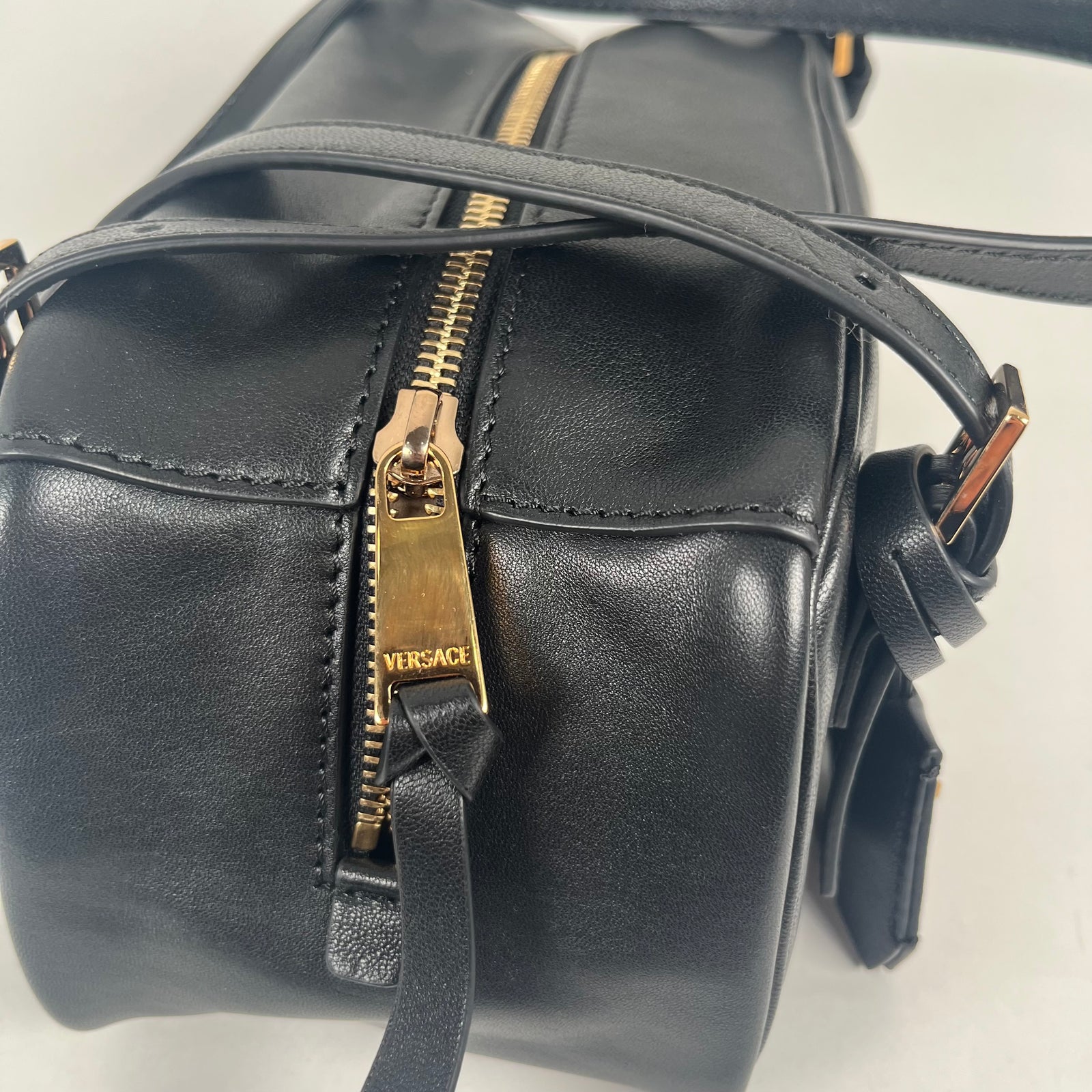 Versace Black Bowling Purse