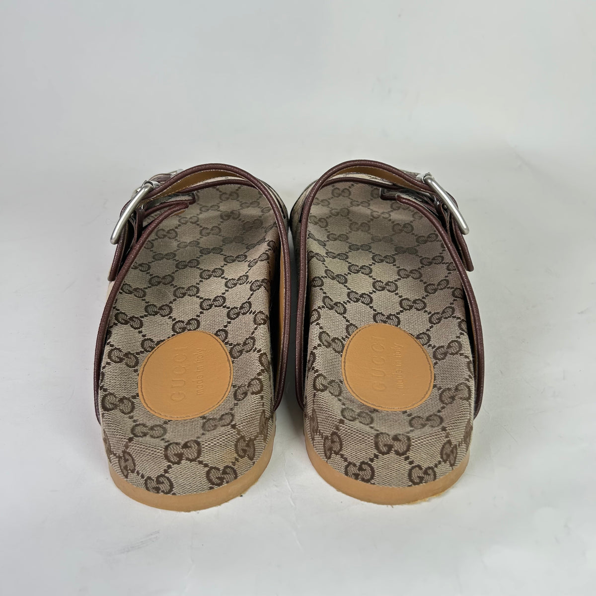 Gucci GG Monogram Canvas Strap Sandals