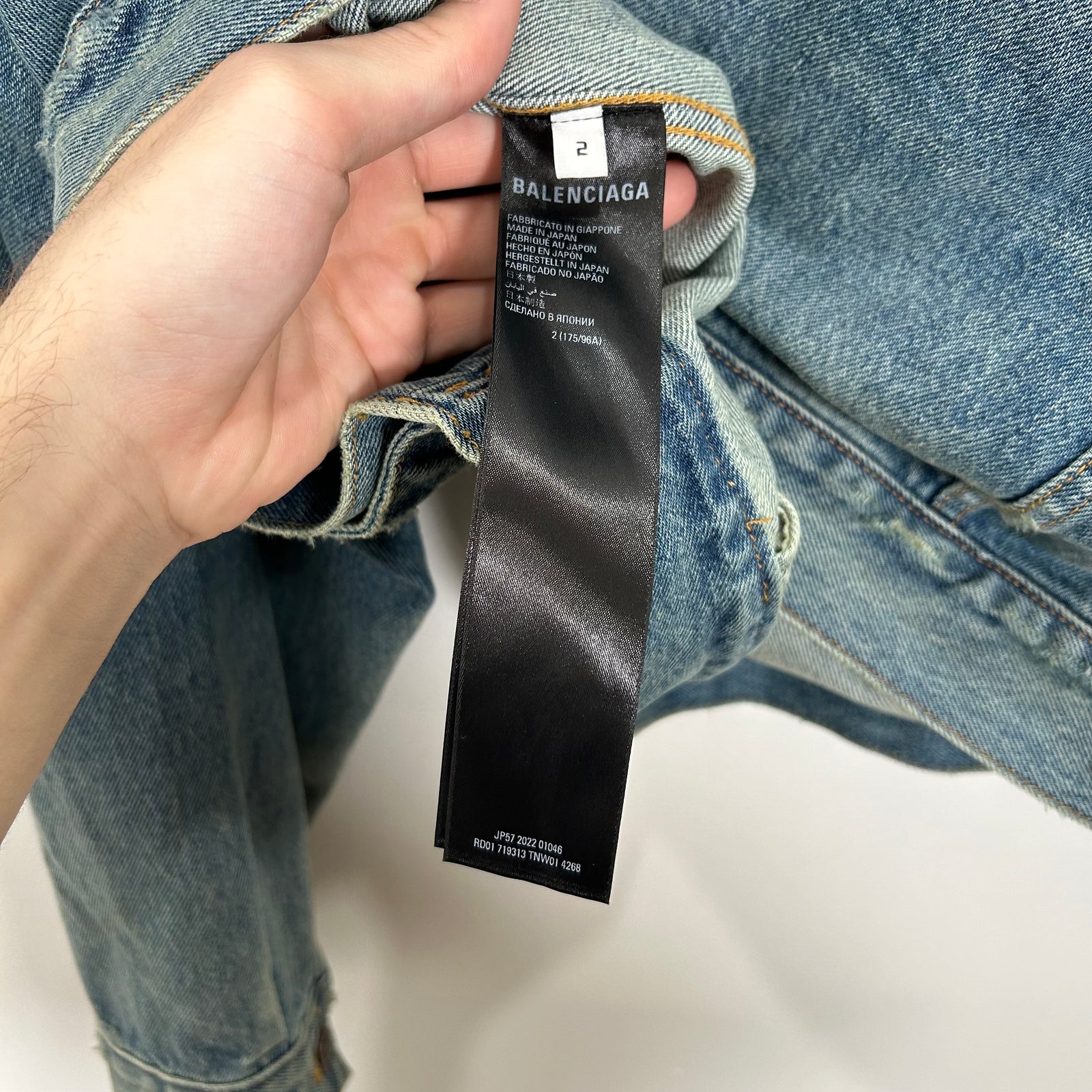 Balenciaga Lightwash Jean Hoodie Size 2
