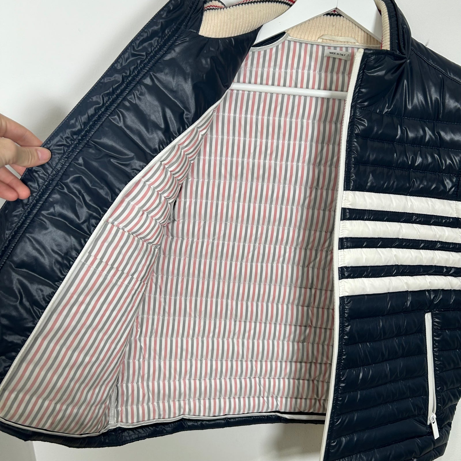 Thom Browne Navy Puffer Vest Size 1