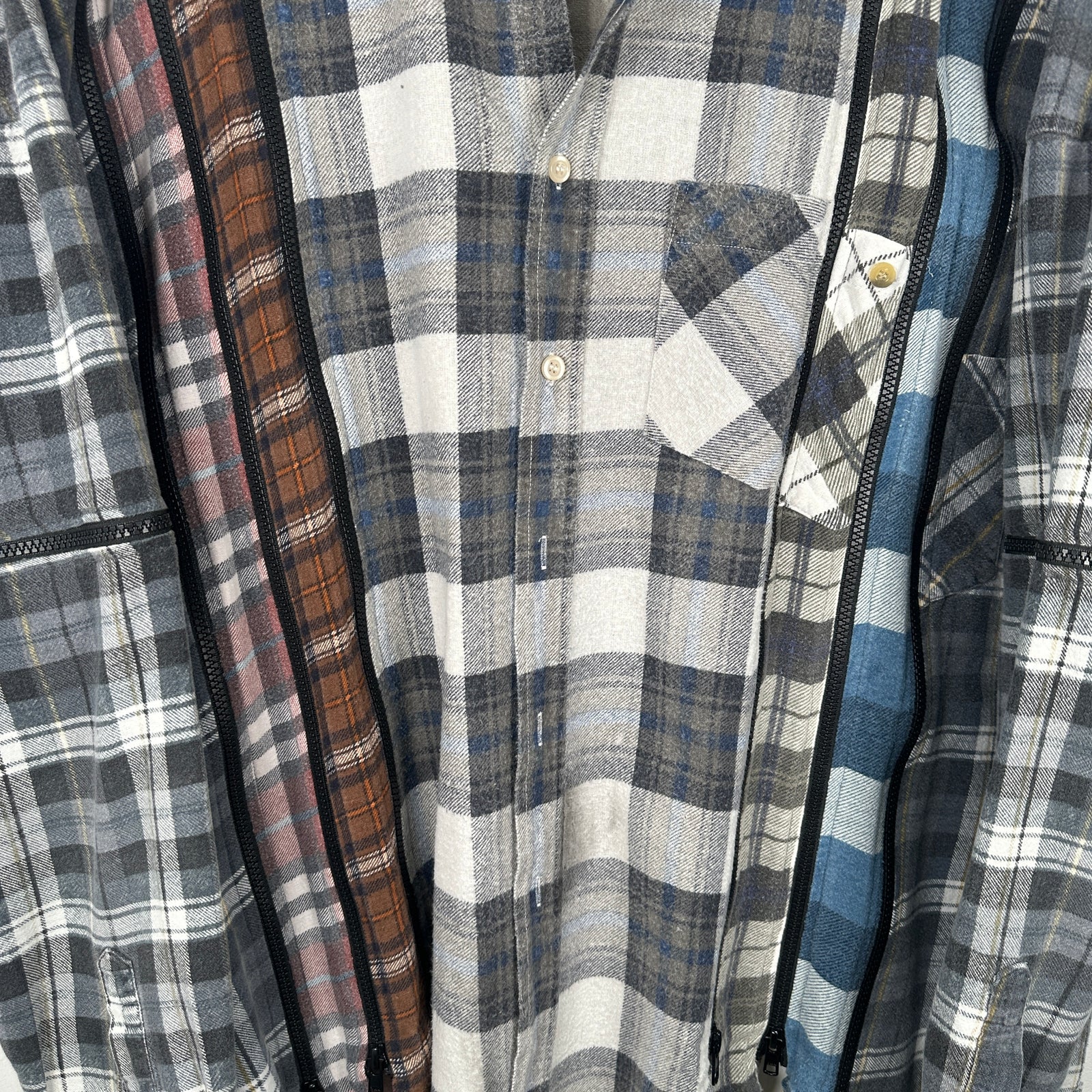 Needles Rebuild Zipper Flannel Size XL
