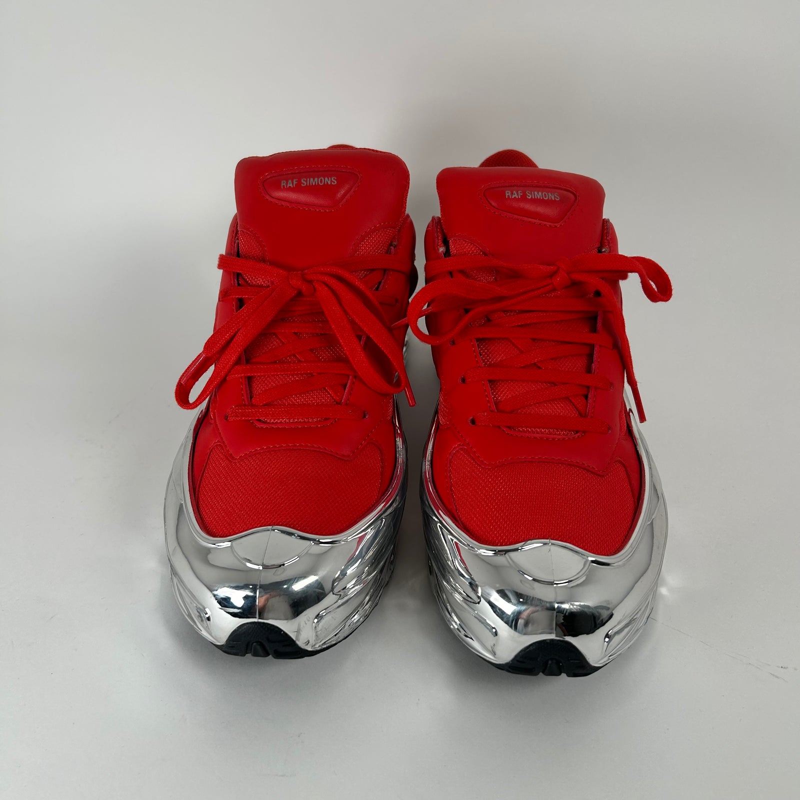 Raf Simons Ozweego Mirrored Red Low Tops Size 10.5