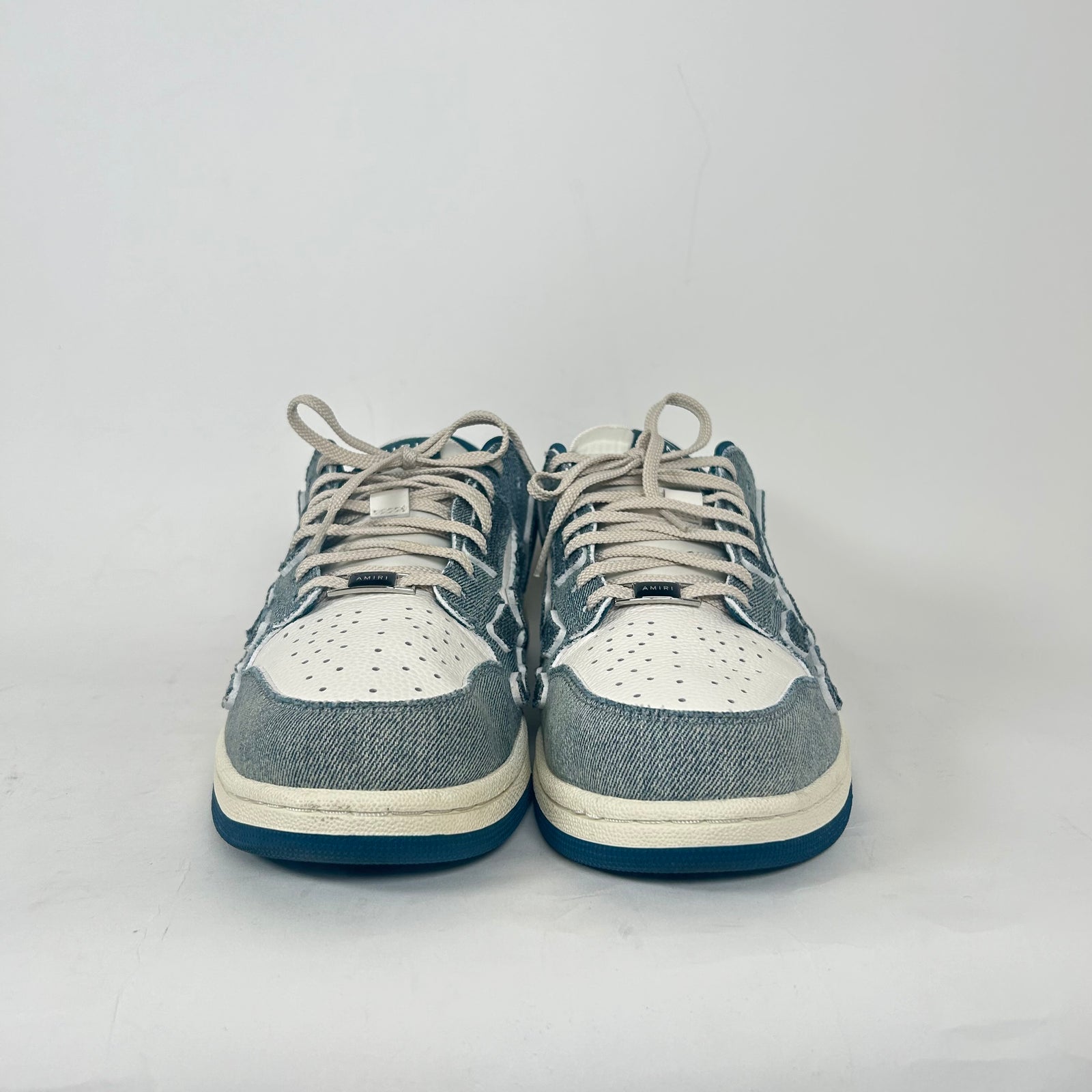 Amiri Vintage Denim Skeleton Low Top Sneaker Size 45