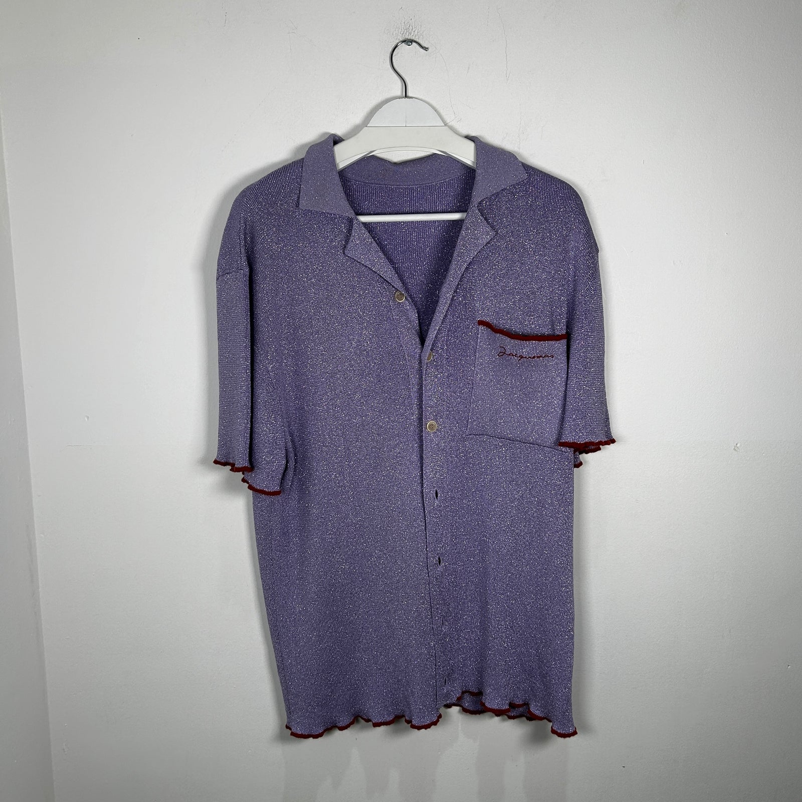 Jacquemus Purple 'La Maille Porta' Button-Up Shirt Size XXL