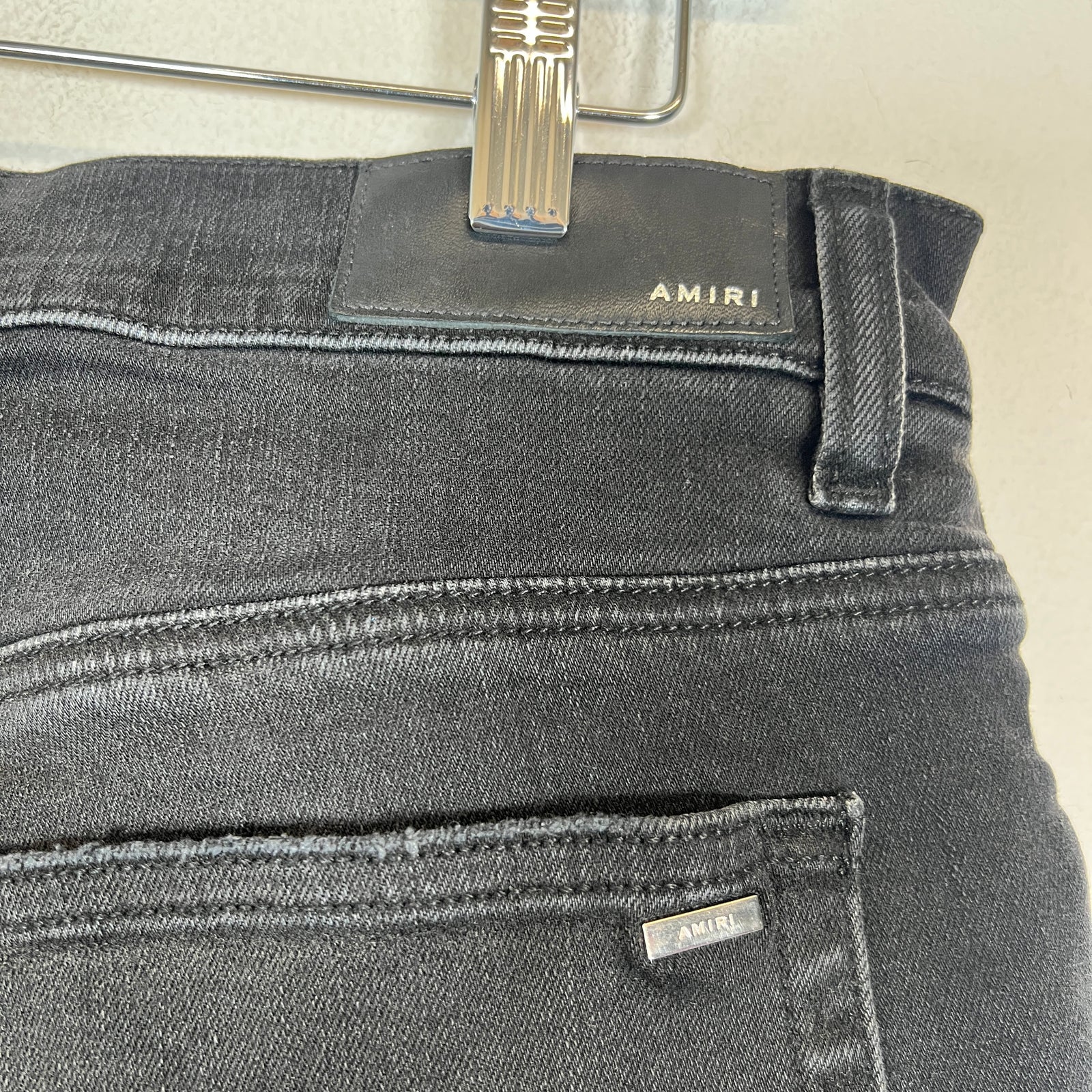 Amiri Black Starburst Applique Skinny Jeans Size 36