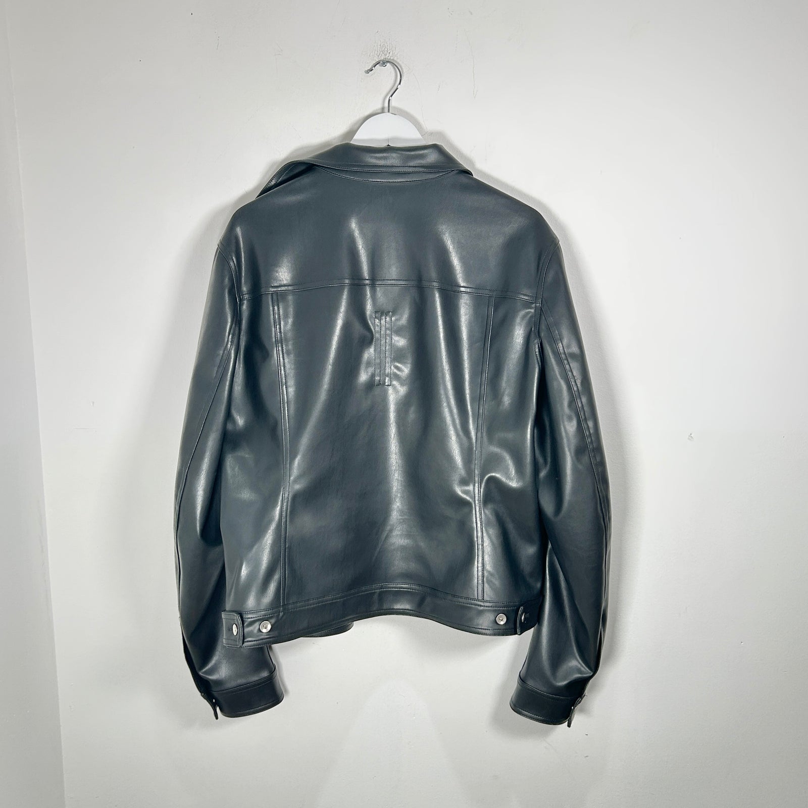 Rick Owens DrkShdw Black Leather Work Jacket Size L