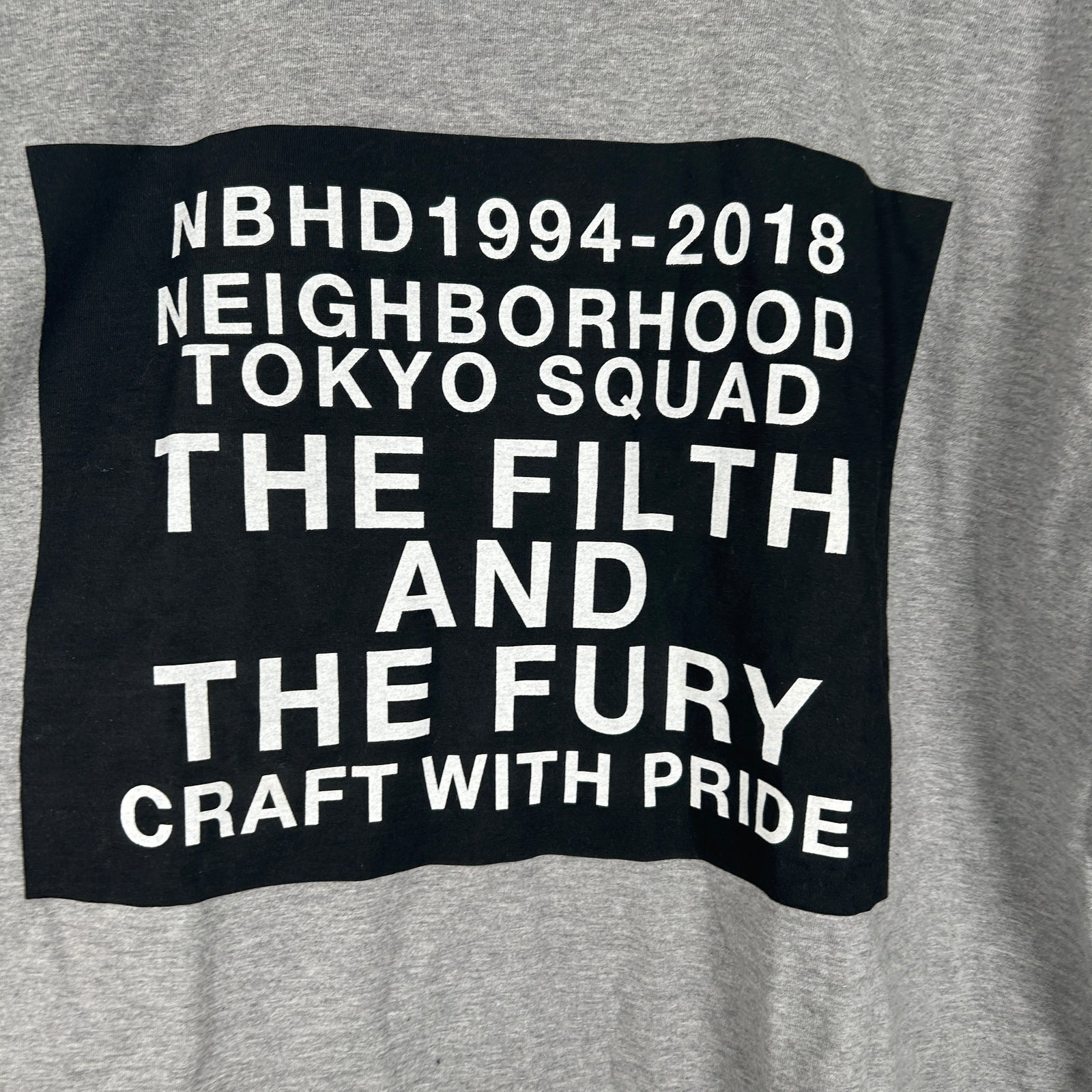 Neighborhood Tokyo Grey Print Tshirt Size 2XL