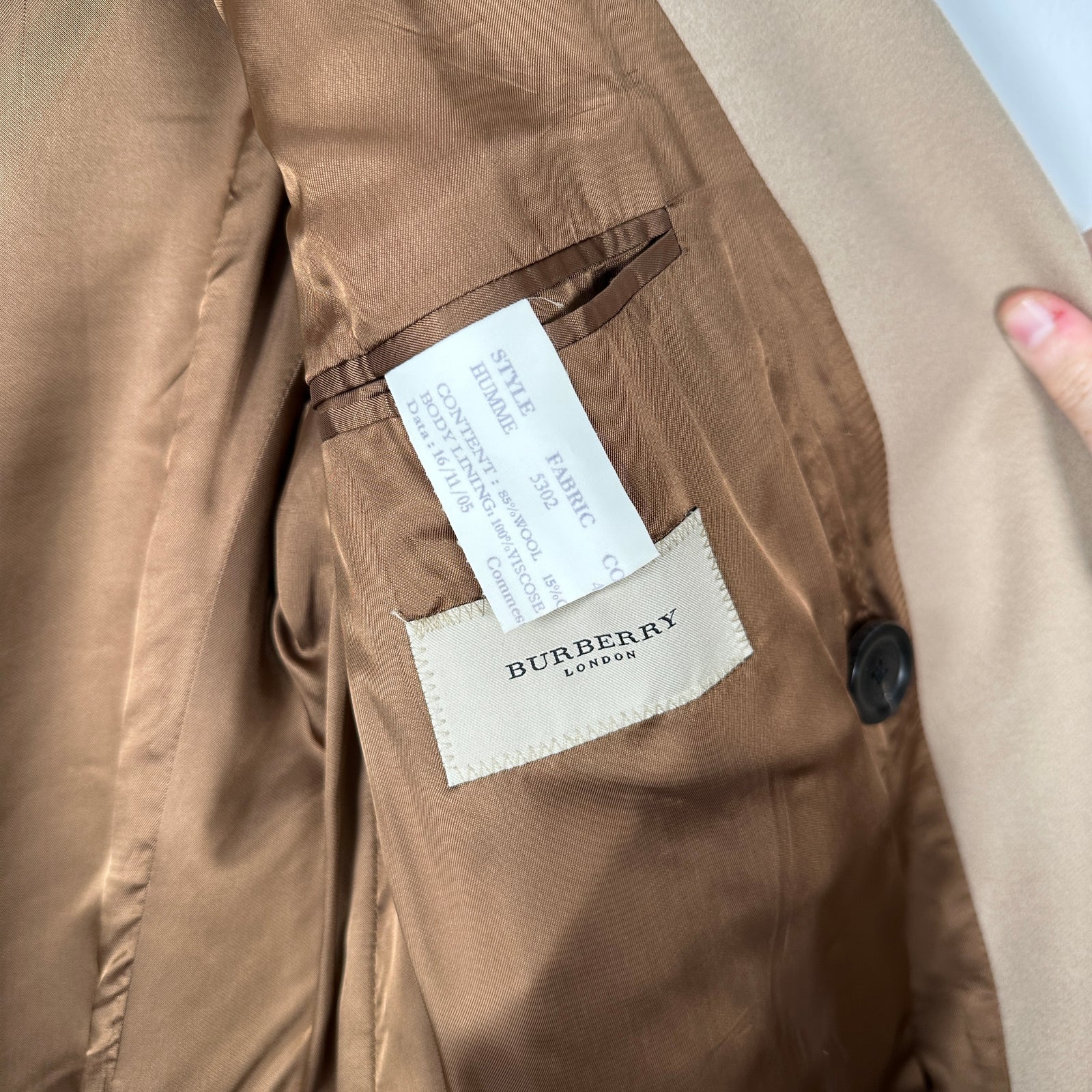 Burberry Cashmere Light Khaki Trench Coat Size M