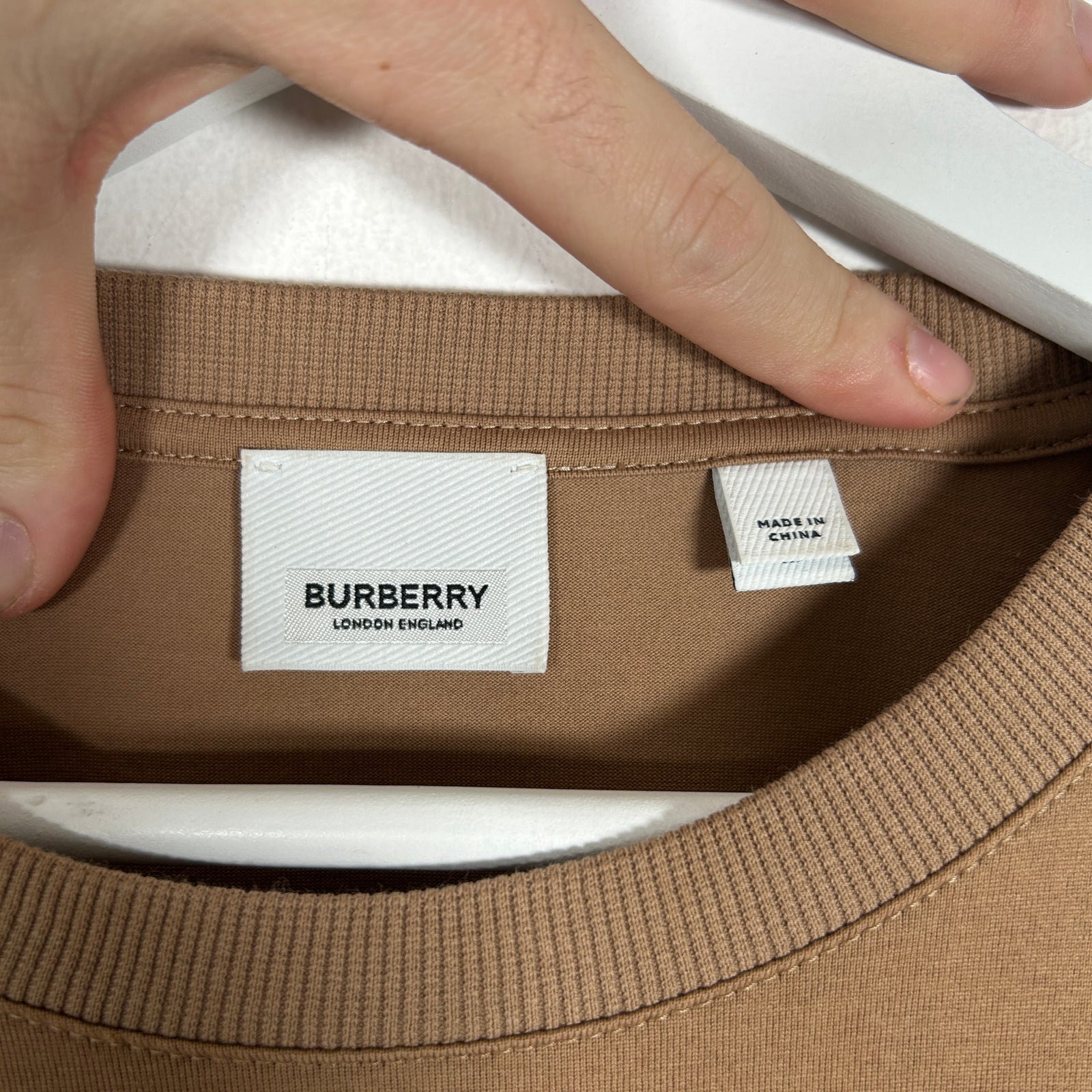 Burberry Brown Spell-out Logo T-Shirt Size M