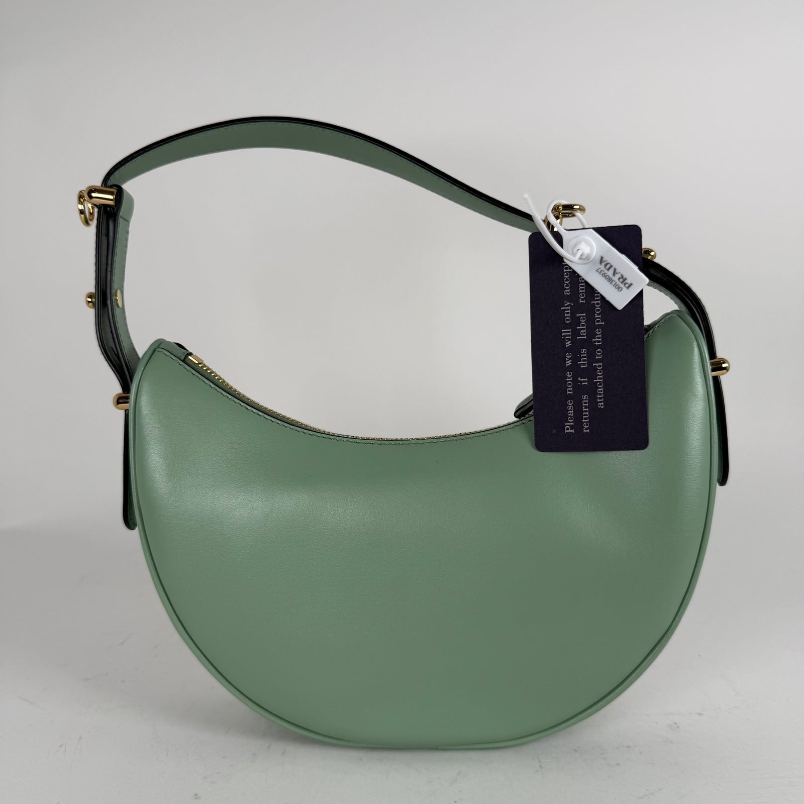 Prada Arqué Sea Green Shoulder Bag