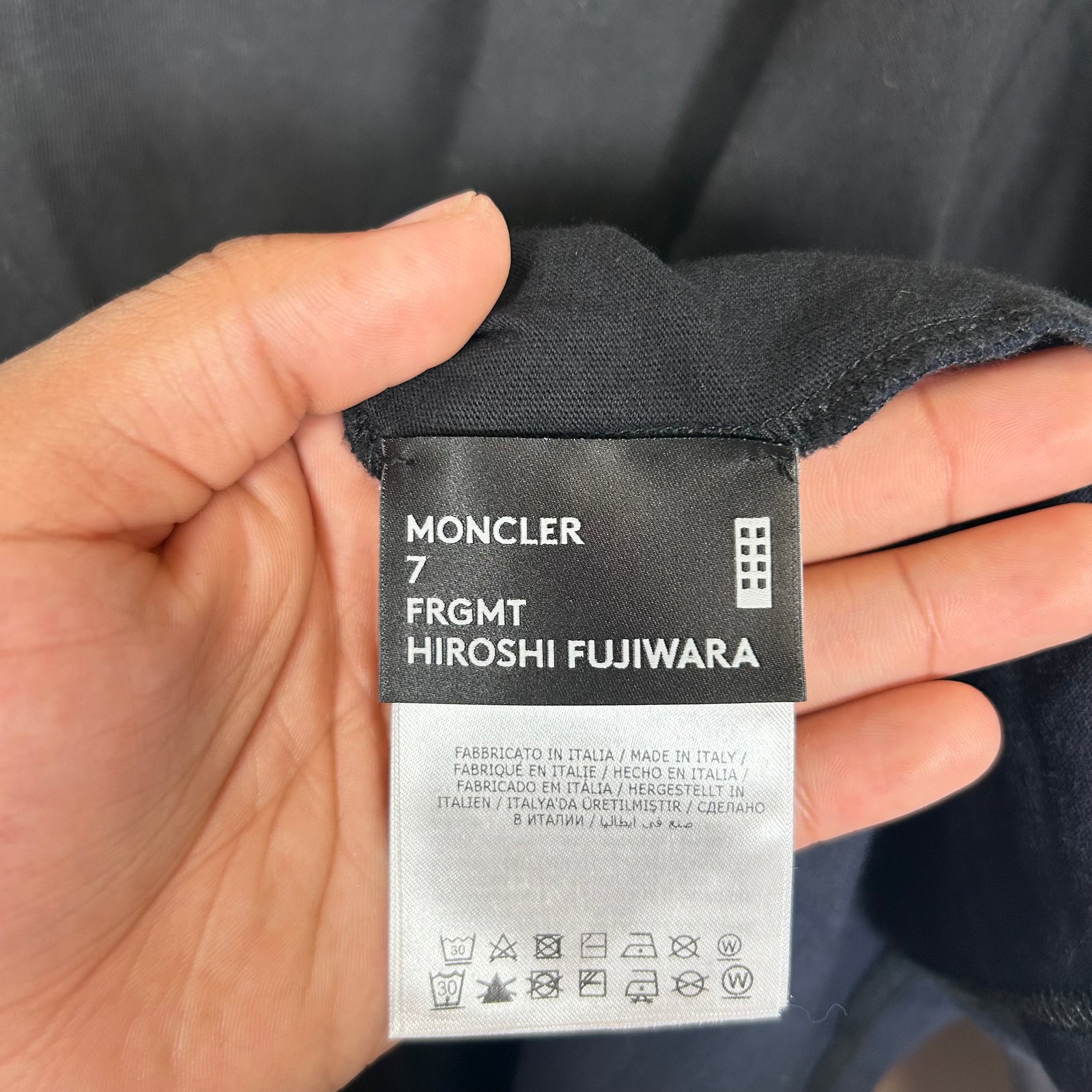Moncler Genius x Fragment Black/Navy Longsleeve Size M
