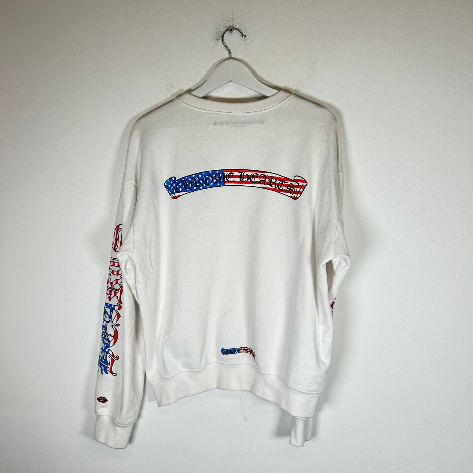 Chrome Hearts White USA Crewneck Size L