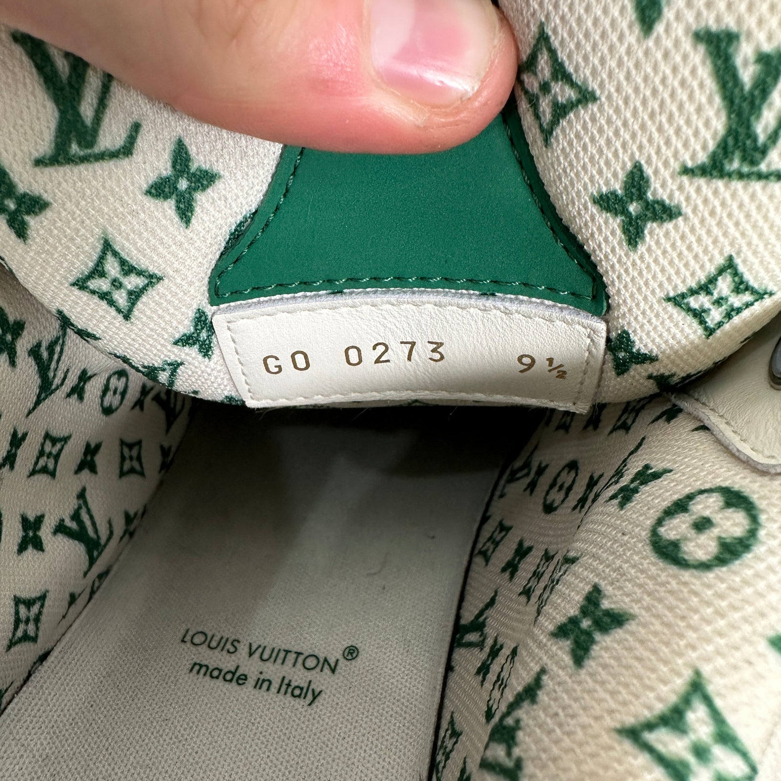 Louis Vuitton Green Skate Sneakers Size LV 9.5