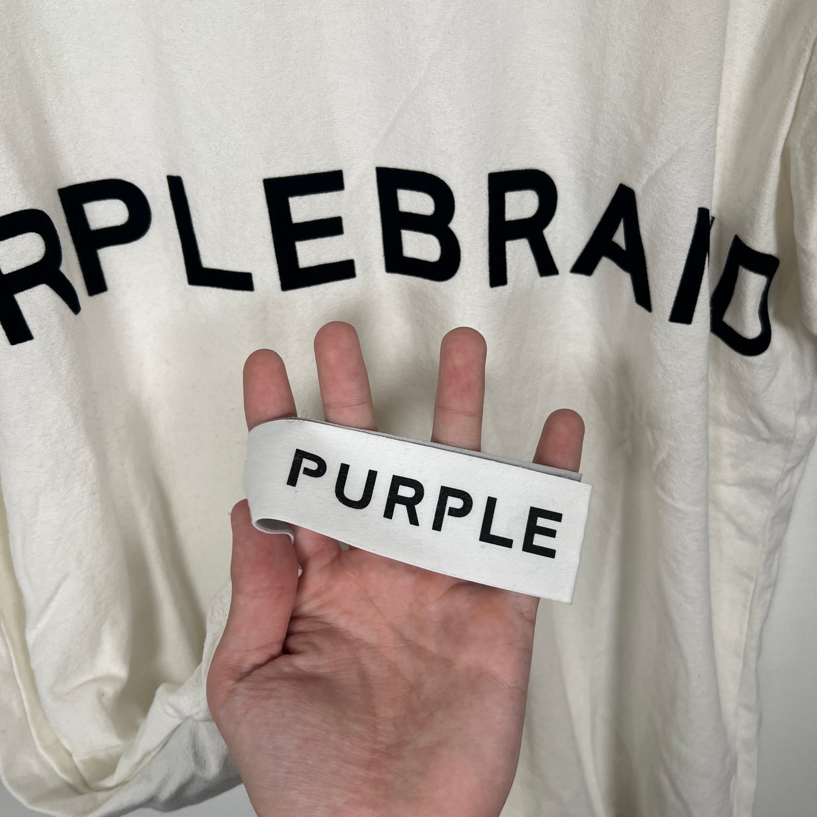 Purple White T-Shirt Size S