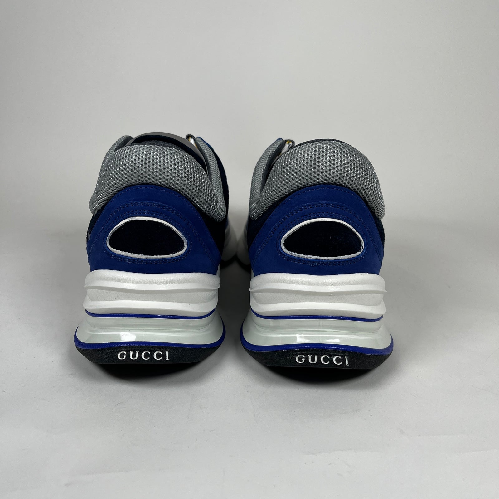 Gucci Blue Suede Run Sneakers Size 11.5