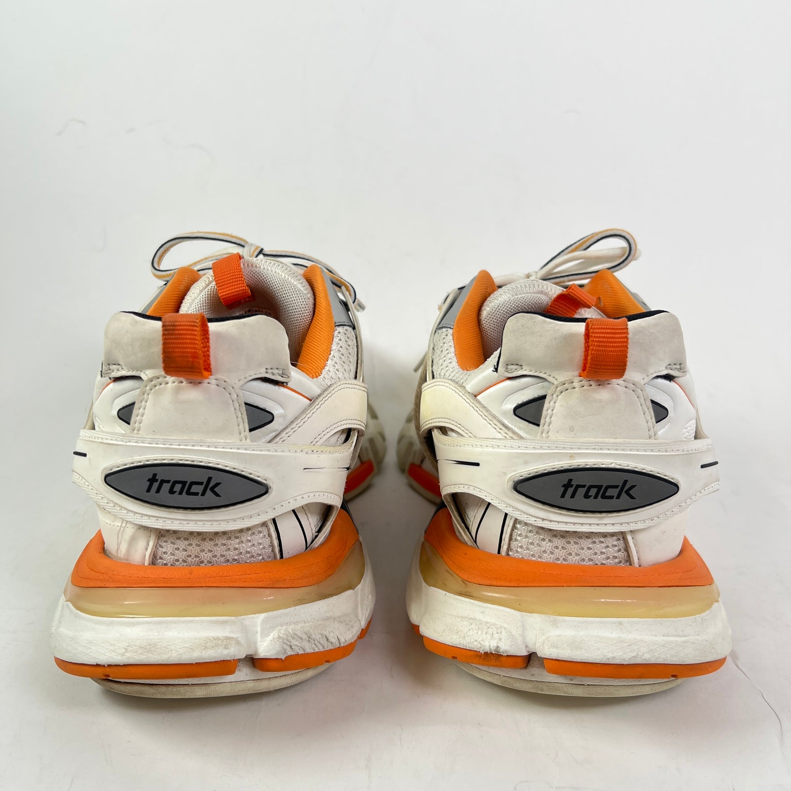 Balenciaga White/Orange Track Sneaker Size 45