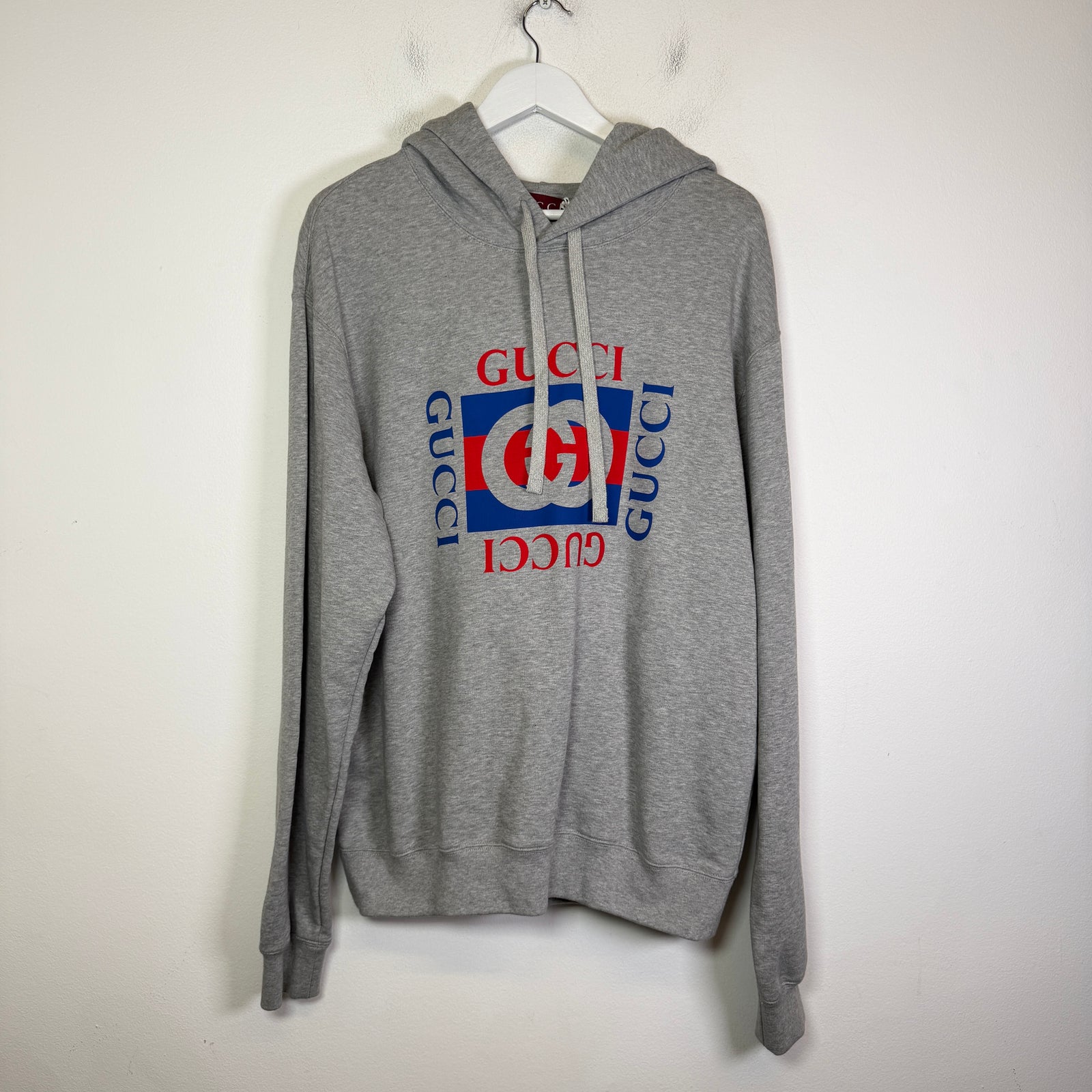 Gucci Grey/Blue Interlocking G Hoodie