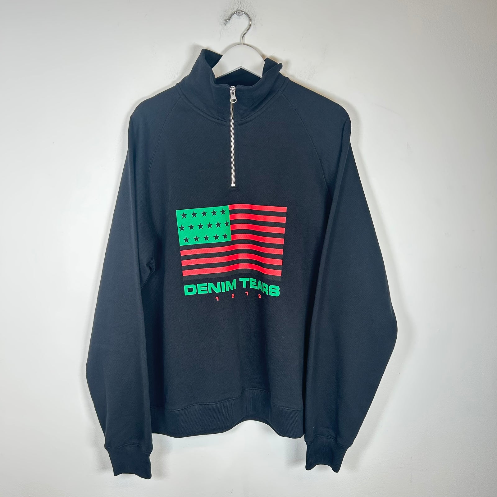 Denim Tears Flag Logo Quarter Zip Size L