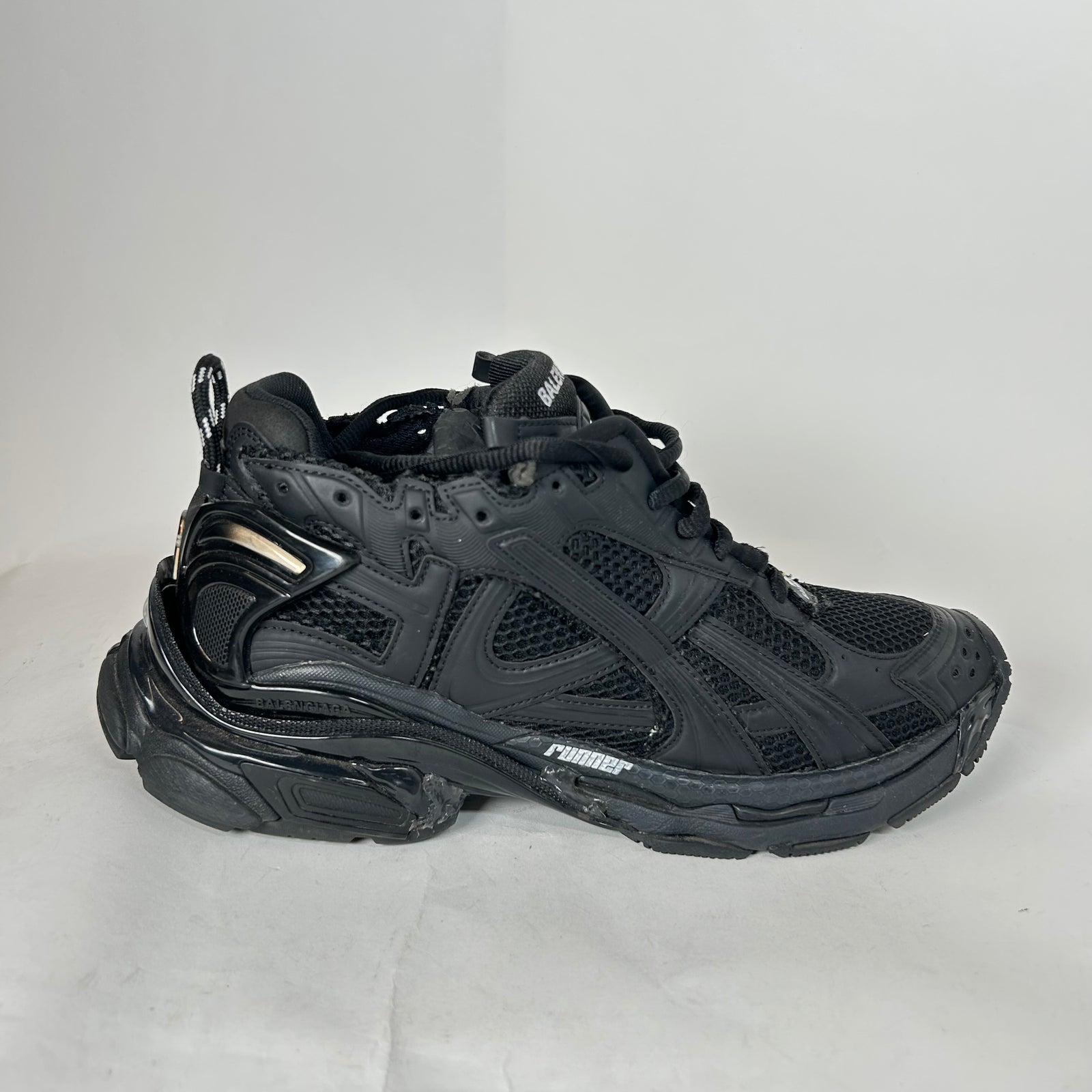 Balenciaga Triple Black Matte Runners Size 44