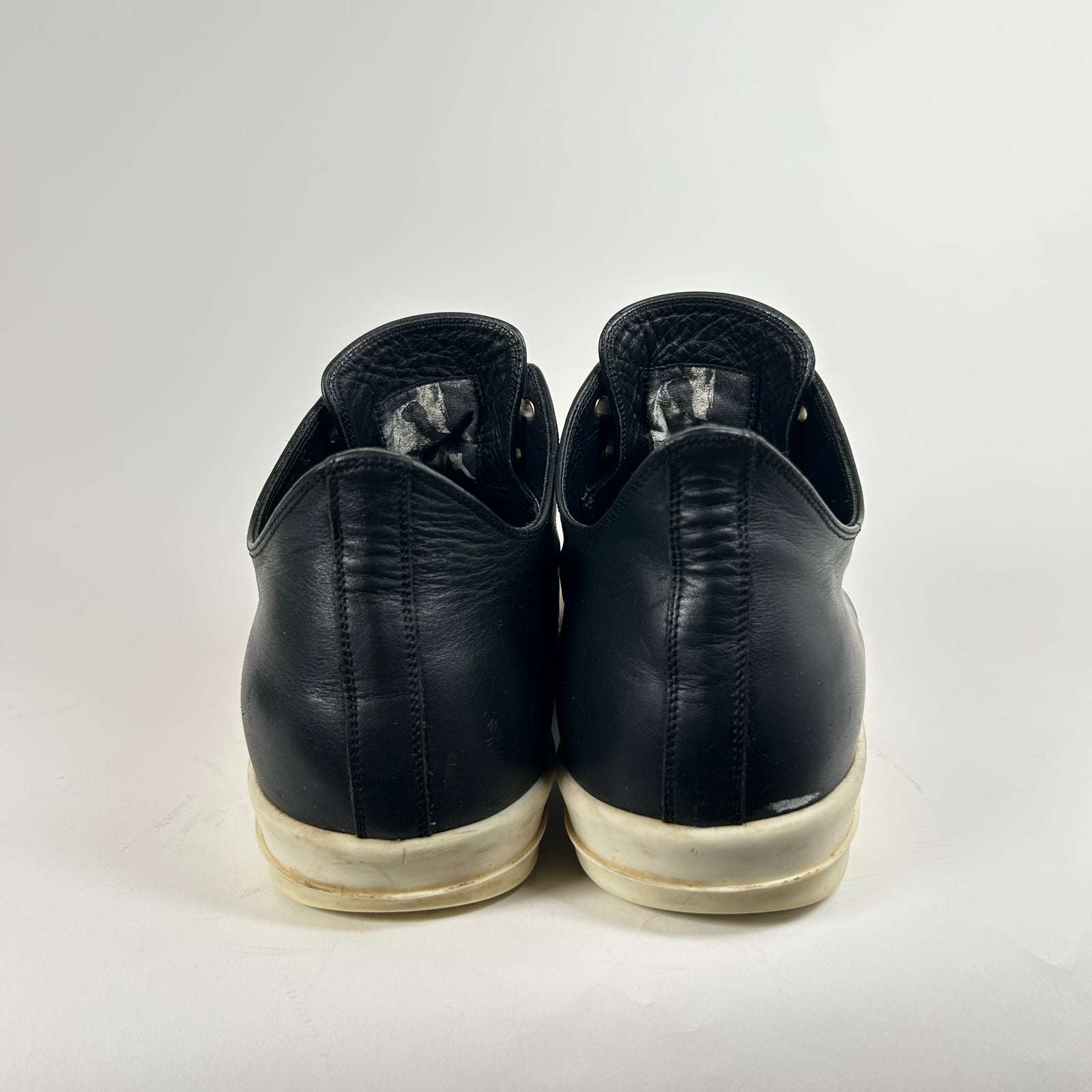 Rick Owens Black Mainline Leather Ramones Size 46