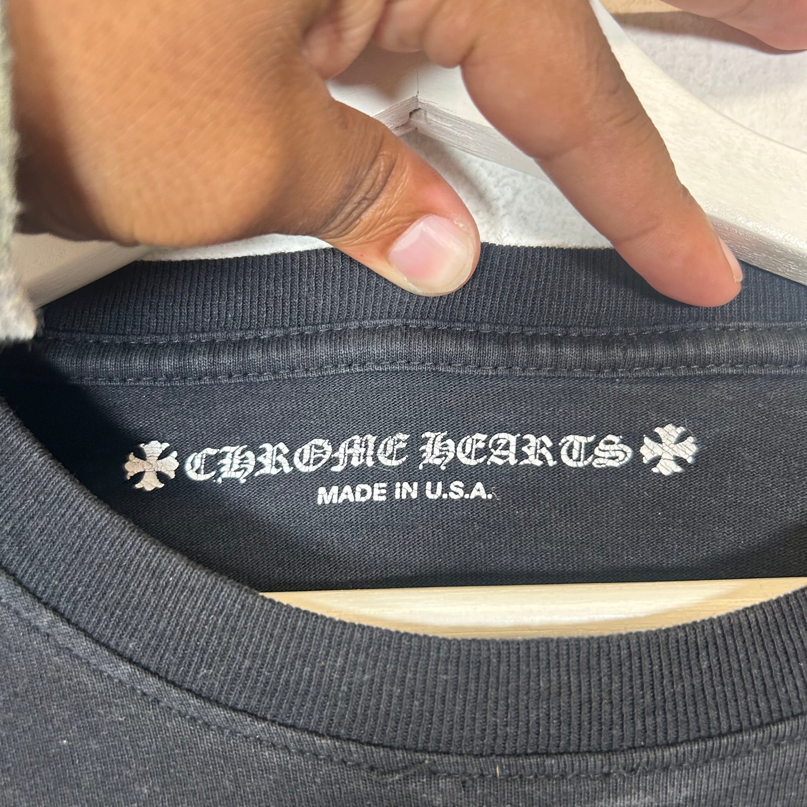 Chrome Hearts Black American Flag Scroll Longsleeve Size L